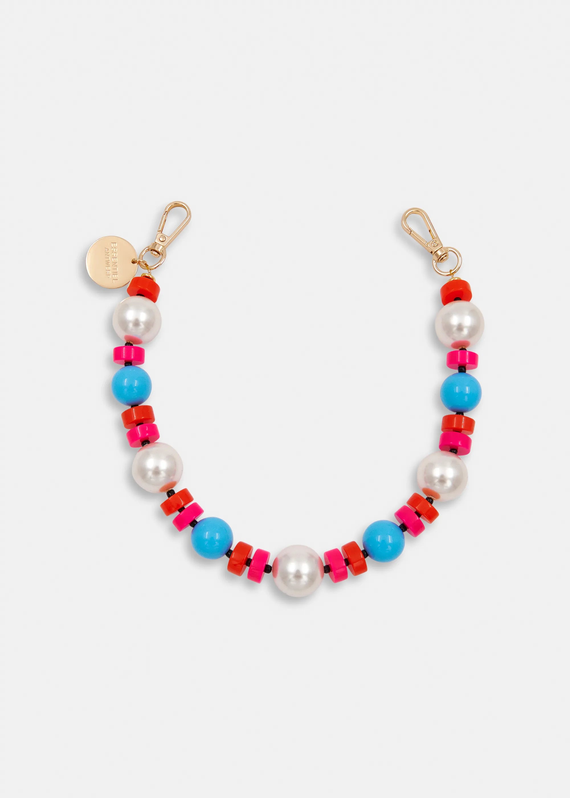 Essentiel Antwerp Jekko Bag Chain Necklace - Blue Pink