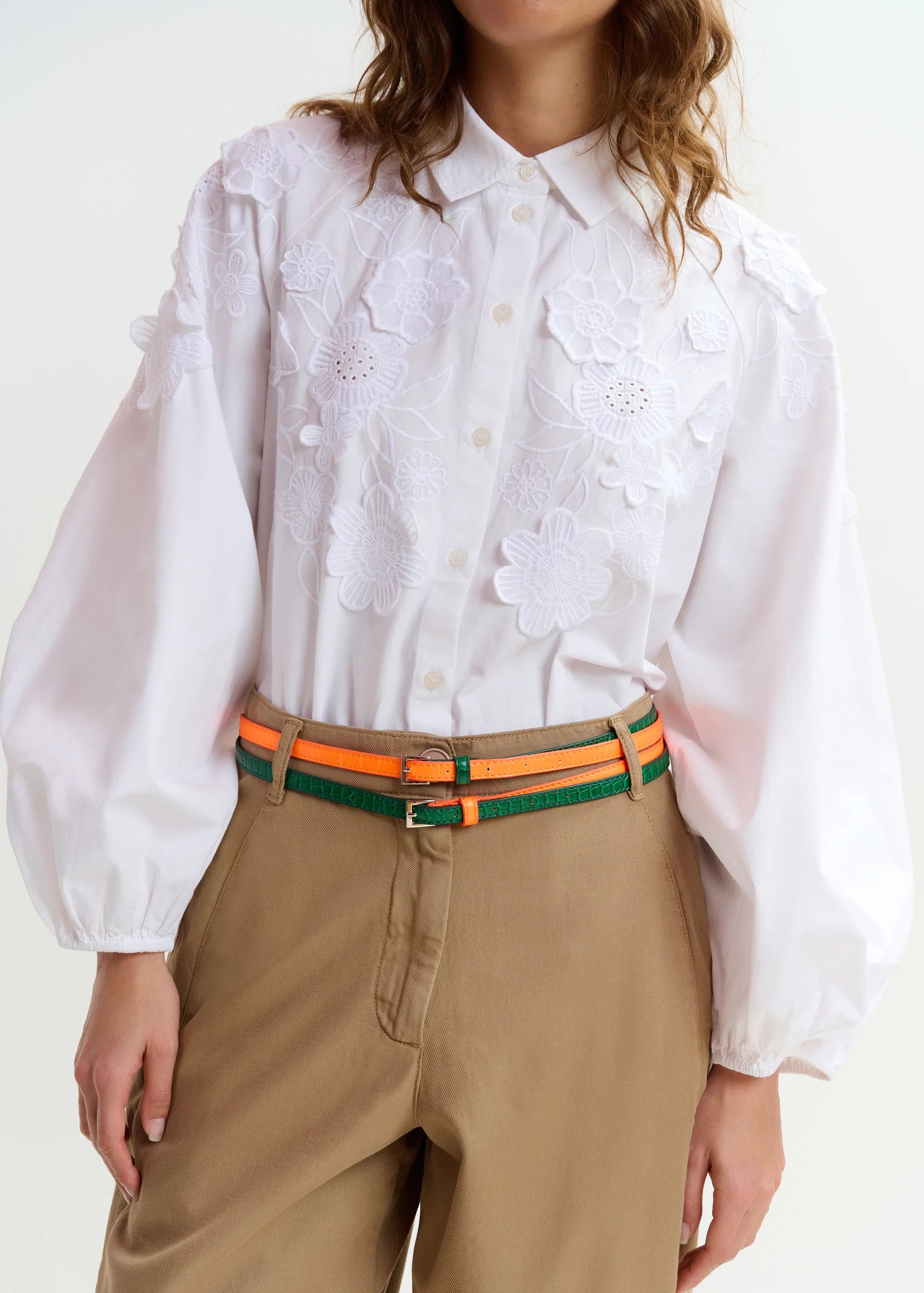 Essentiel Antwerp Joella Flower Shirt - White