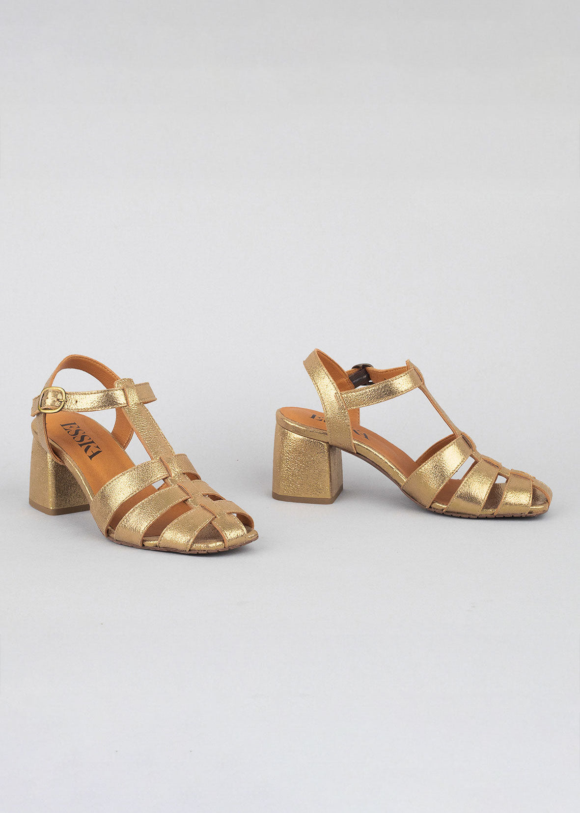 Esska Jenny Gold Dust Heeled Sandals