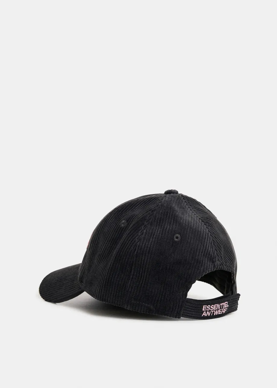 Essentiel Antwerp Kainor Corduroy Cap - Charcoal Chic