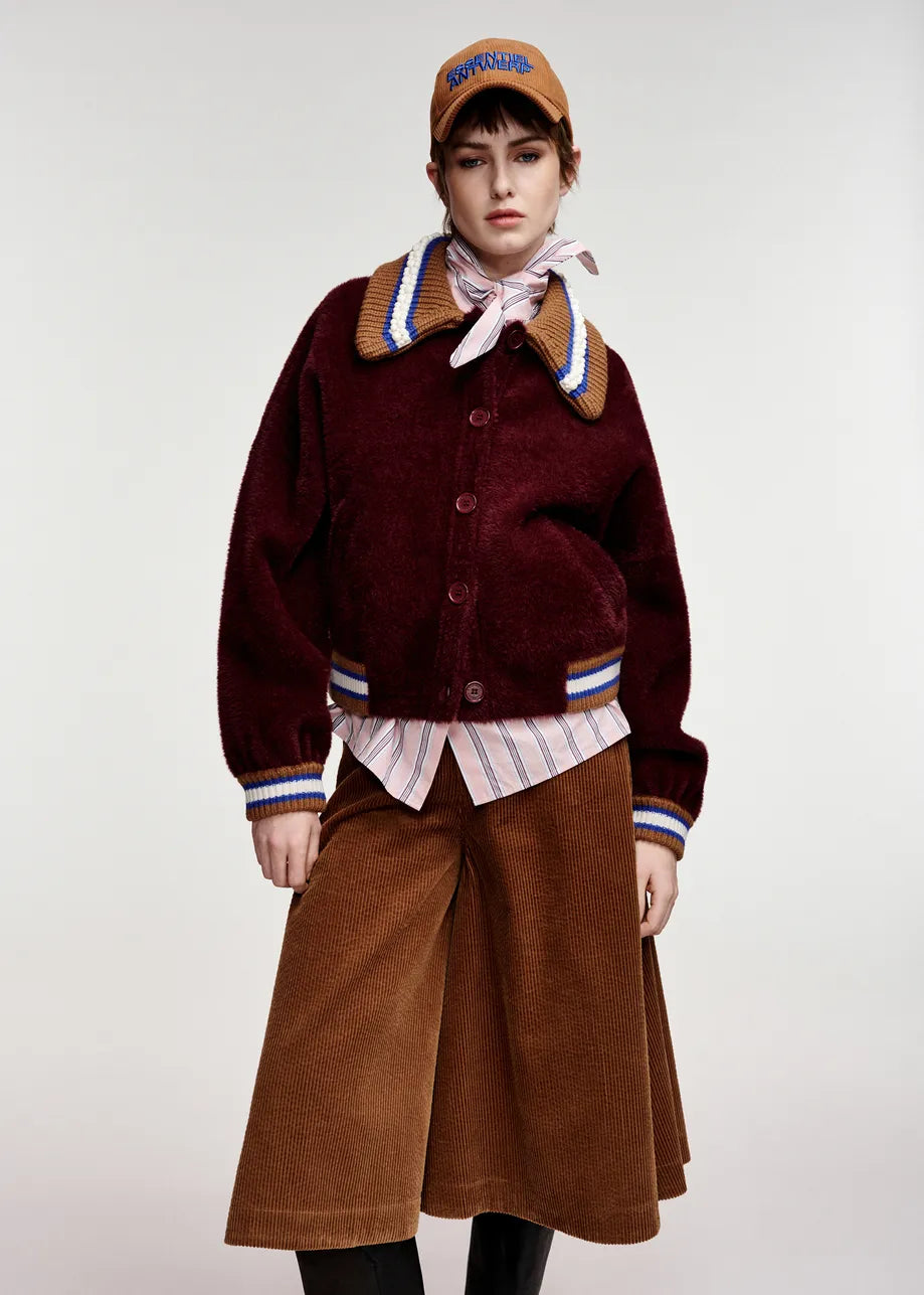 Essentiel Antwerp Kamore Knit Cardigan - Burgundy