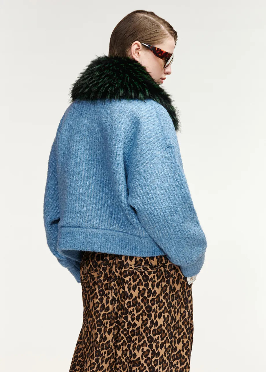 Essentiel Antwerp Kanada Bouclé Bomber Jacket