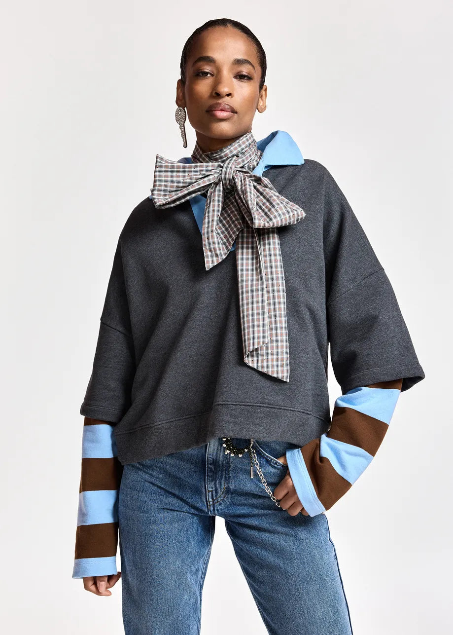 Essentiel Antwerp Kantelou Layered Sweatshirt