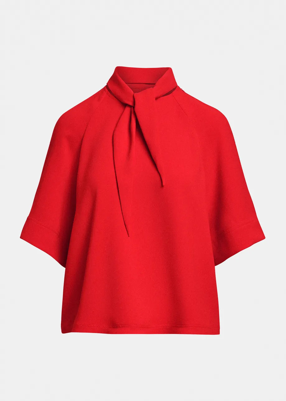 Essentiel Antwerp Kassie Collar Top - Red