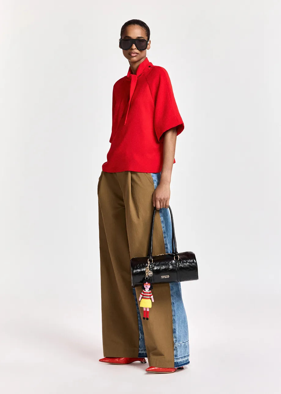Essentiel Antwerp Kassie Collar Top - Red