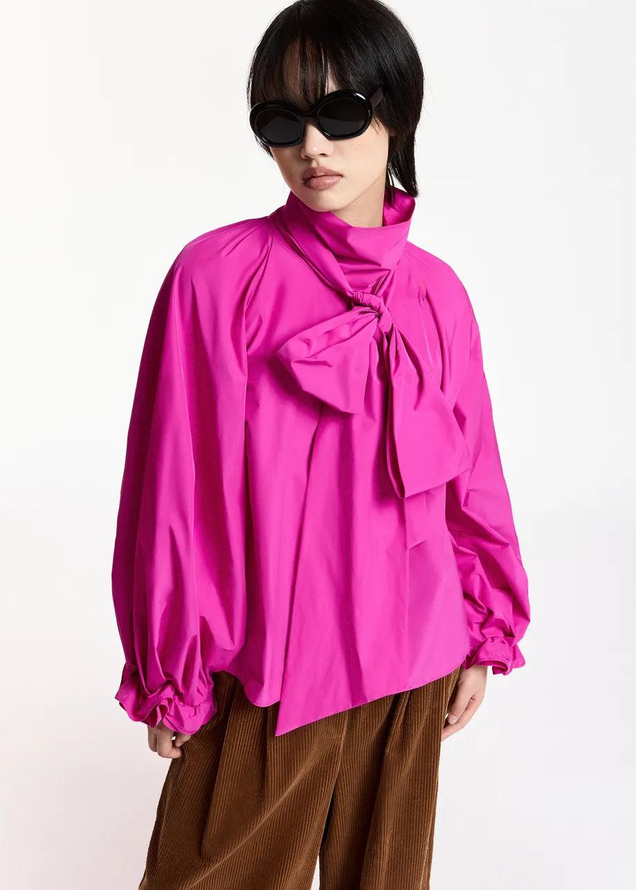 Essentiel Antwerp Keily Pussy-Bow Top - Pink