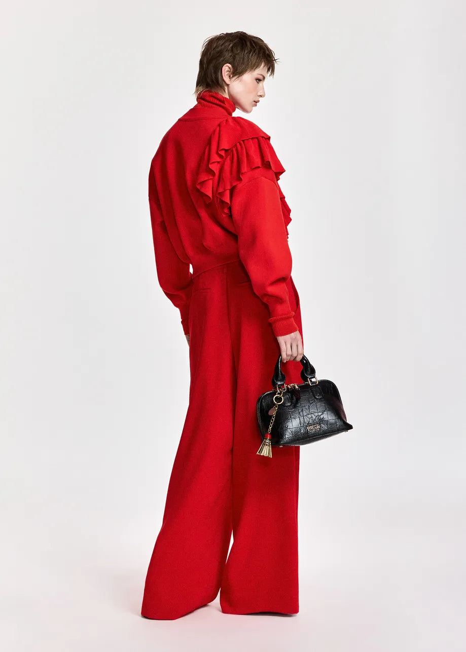 Essentiel Antwerp Kelsea Wide-Leg Pants - Red