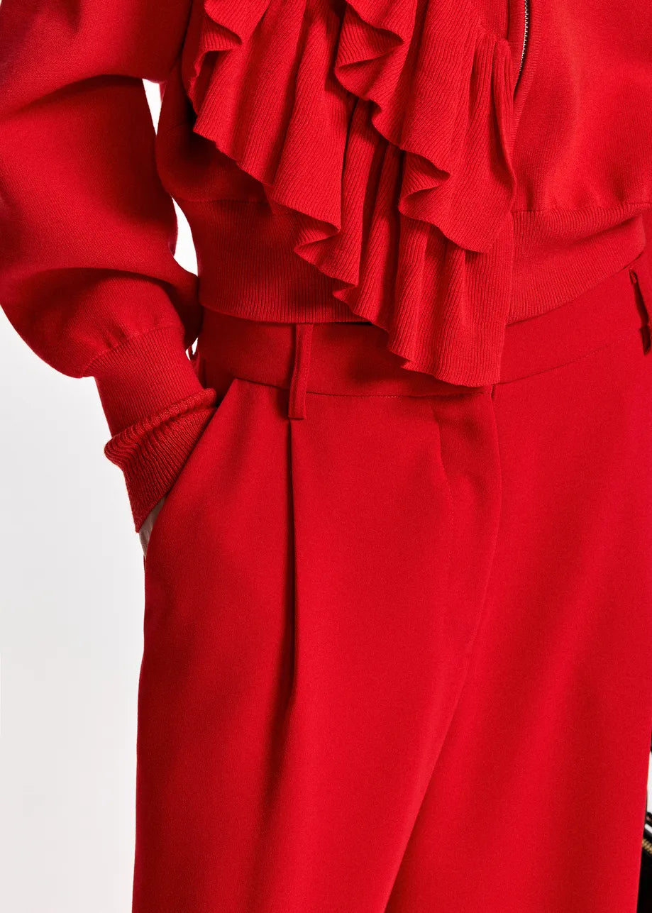 Essentiel Antwerp Kelsea Wide-Leg Pants - Red