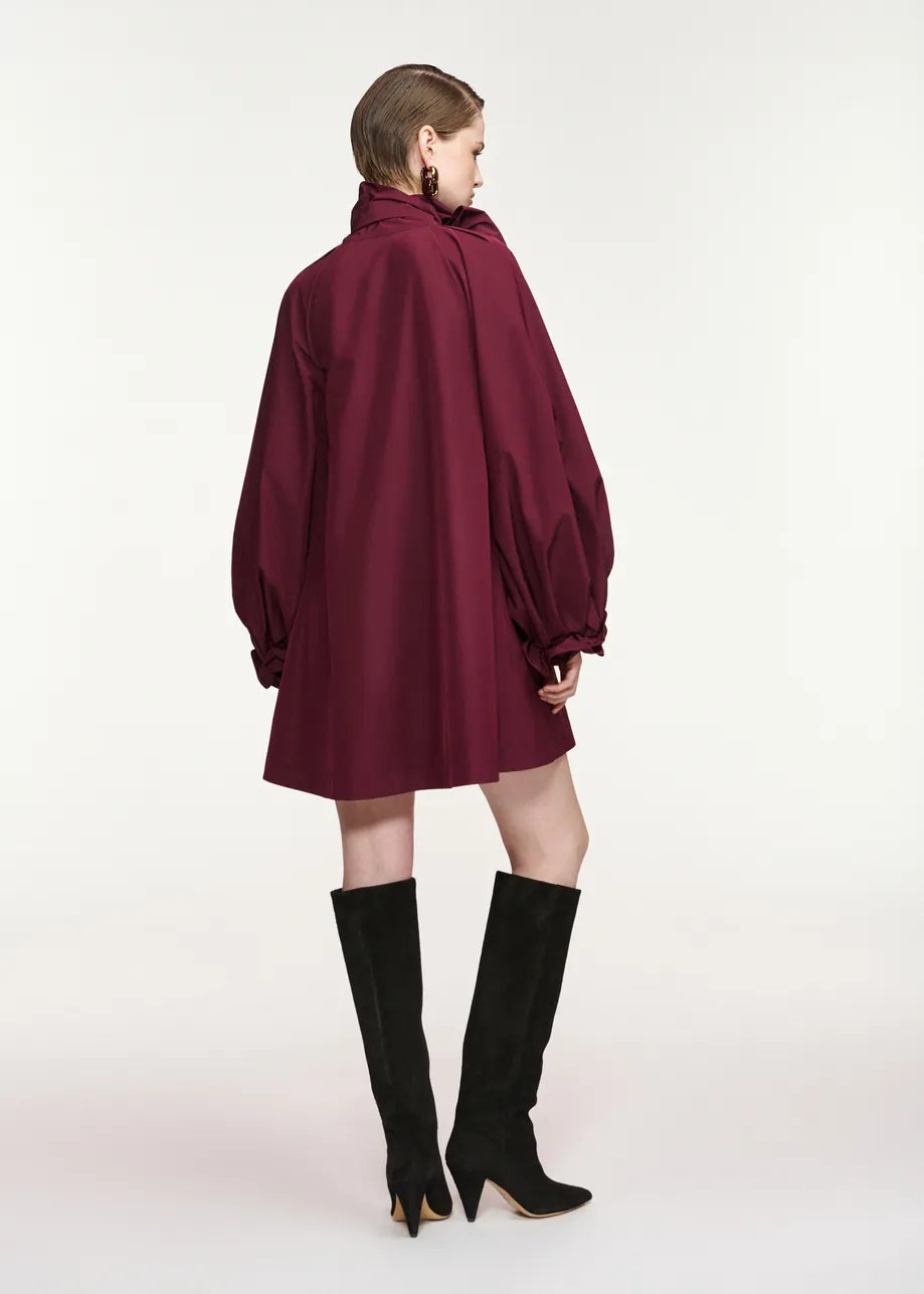 Essentiel Antwerp Khai Mini Dress - Burgundy