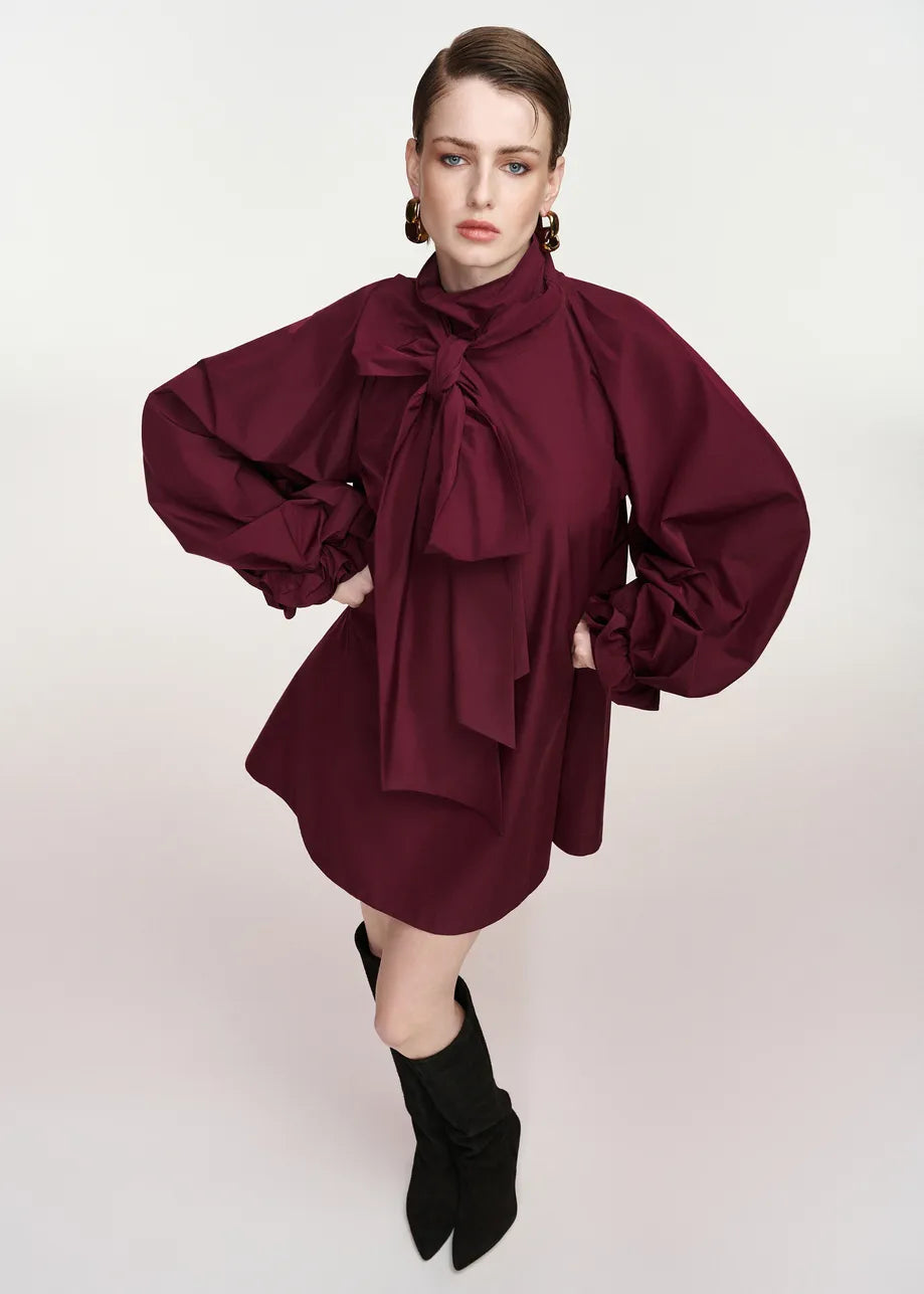 Essentiel Antwerp Khai Mini Dress - Burgundy