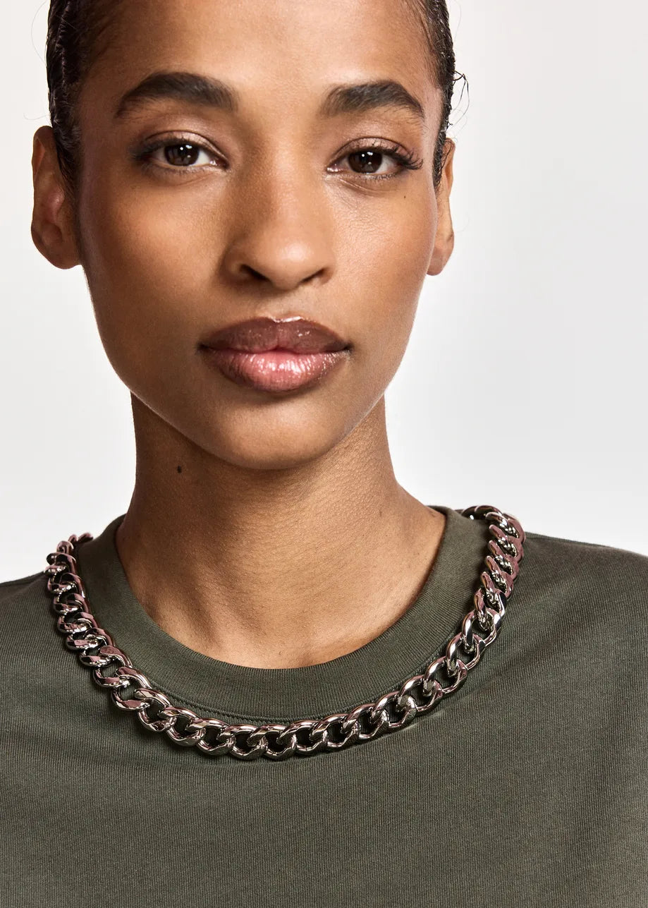 Essentiel Antwerp Klaim Chain T-shirt - Khaki