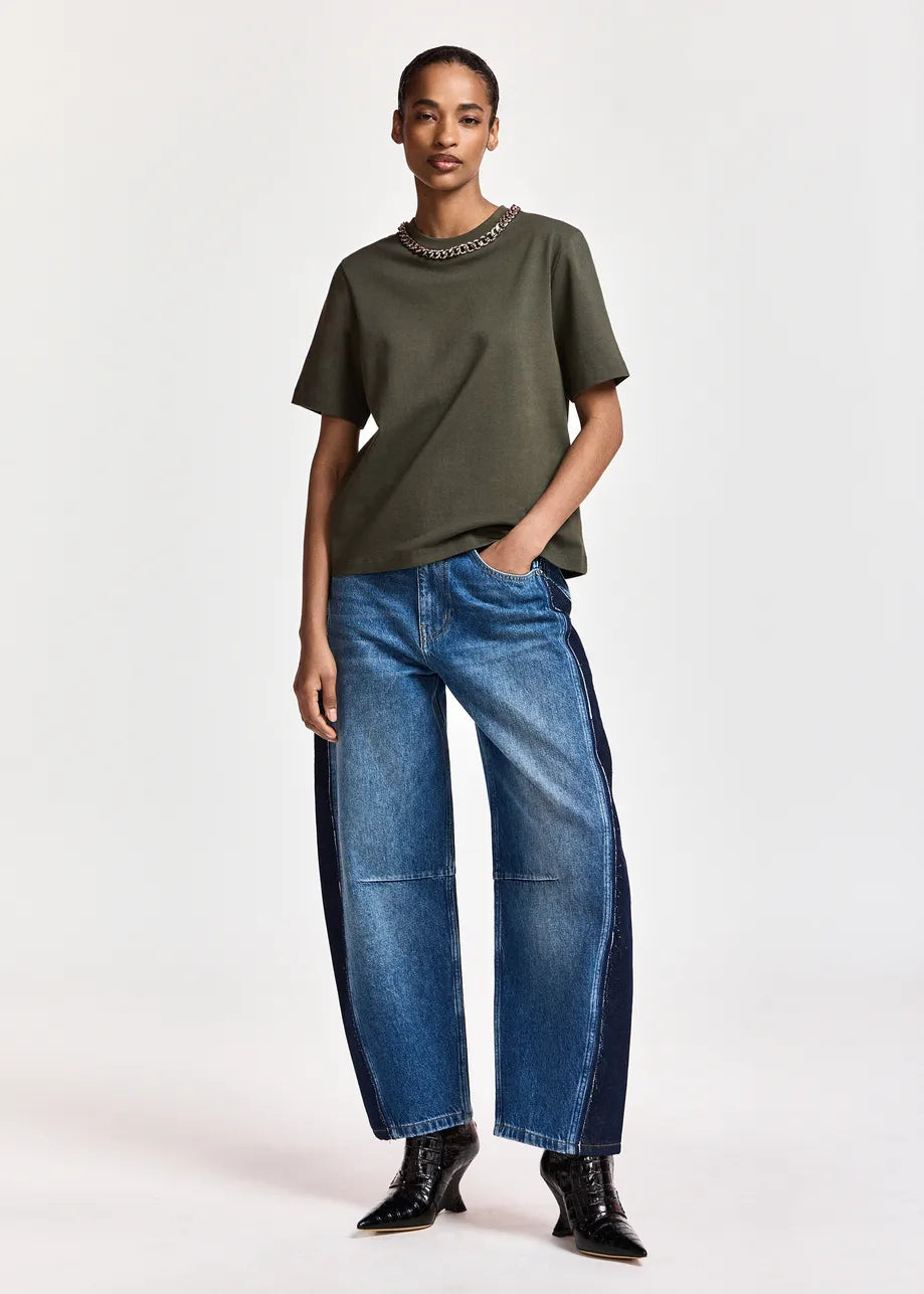 Essentiel Antwerp Klaim Chain T-shirt - Khaki