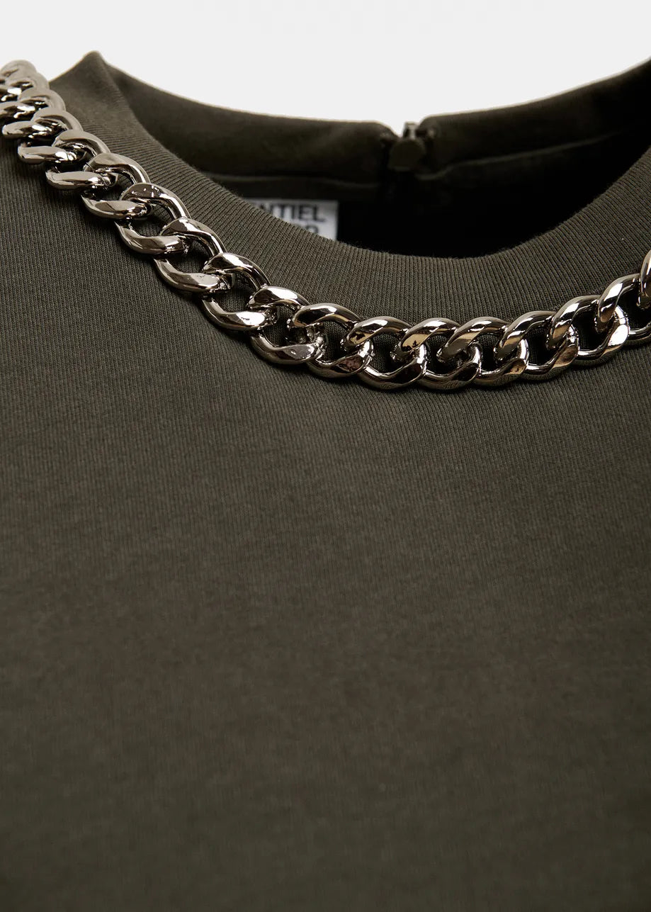 Essentiel Antwerp Klaim Chain T-shirt - Khaki