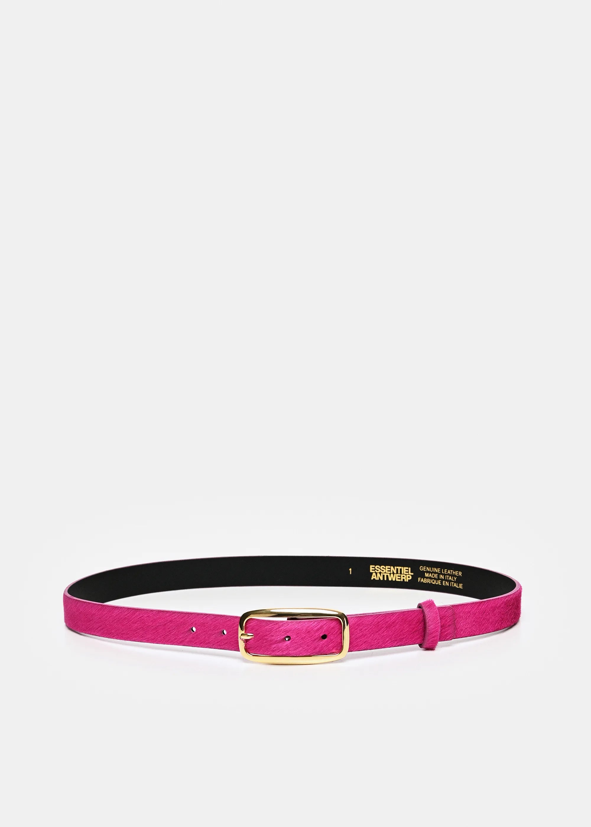 Essentiel Antwerp Klub Textured Leather Belt - Pink
