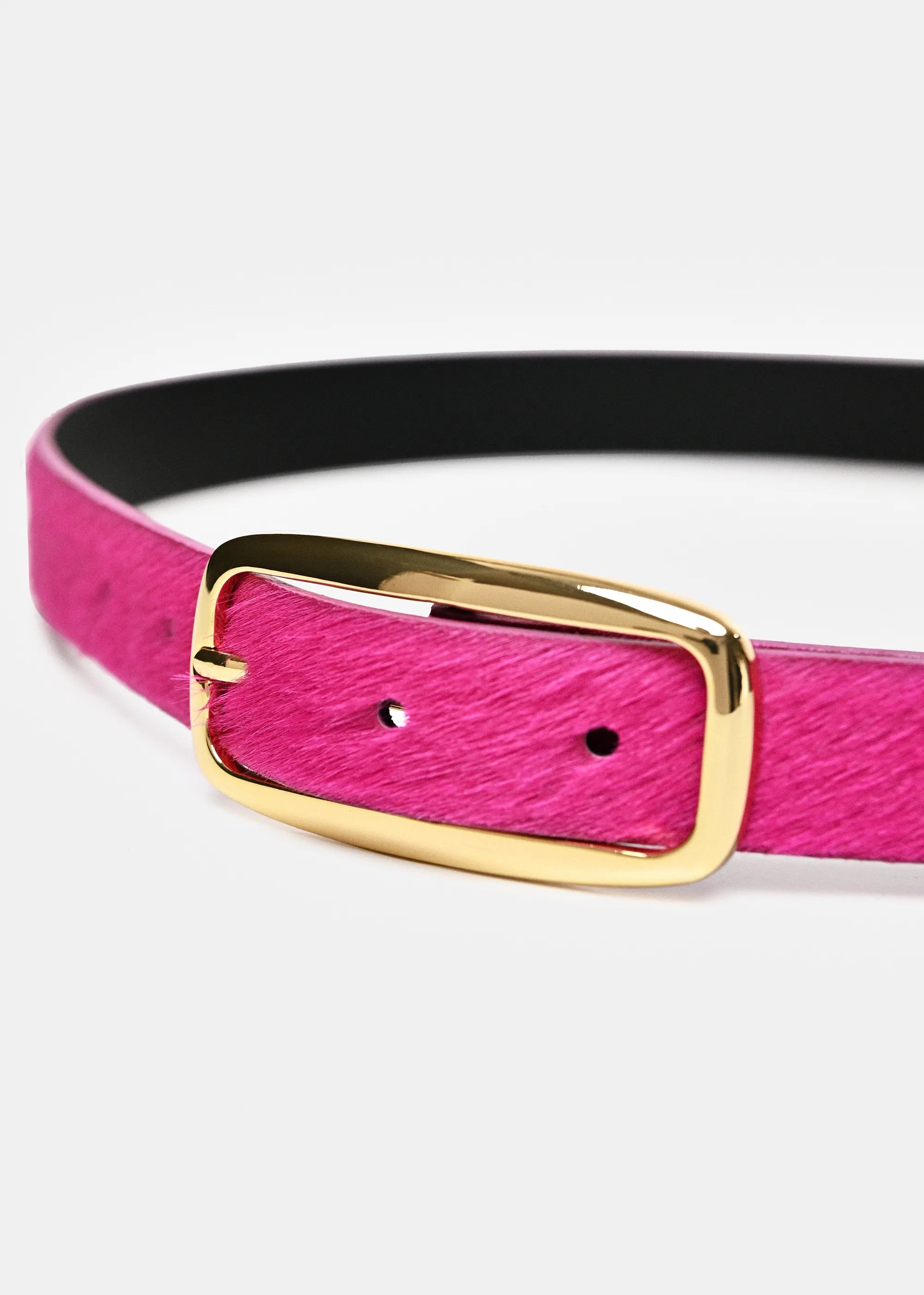 Essentiel Antwerp Klub Textured Leather Belt - Pink