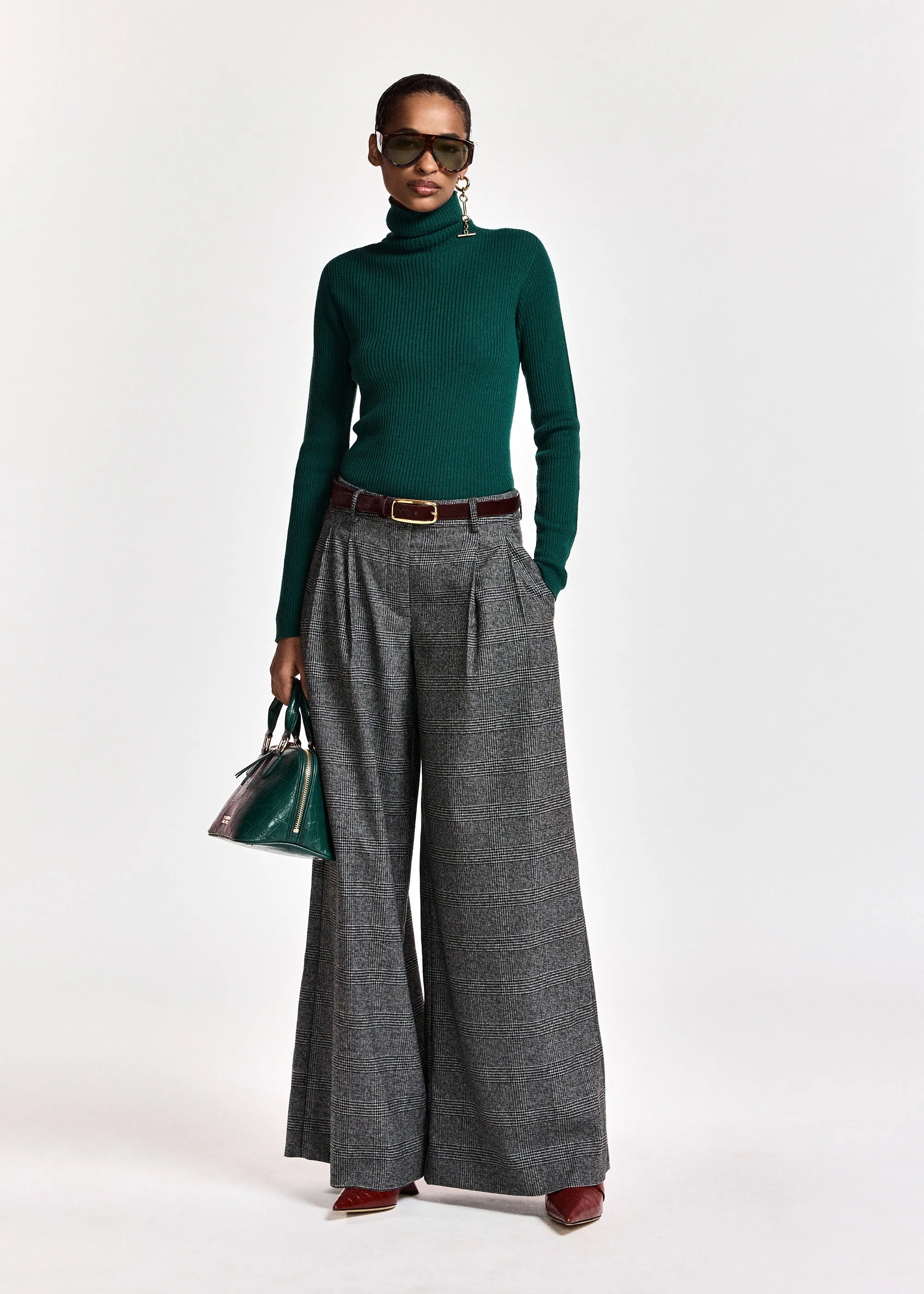 Essentiel Antwerp Klub Textured Leather Belt - Brown