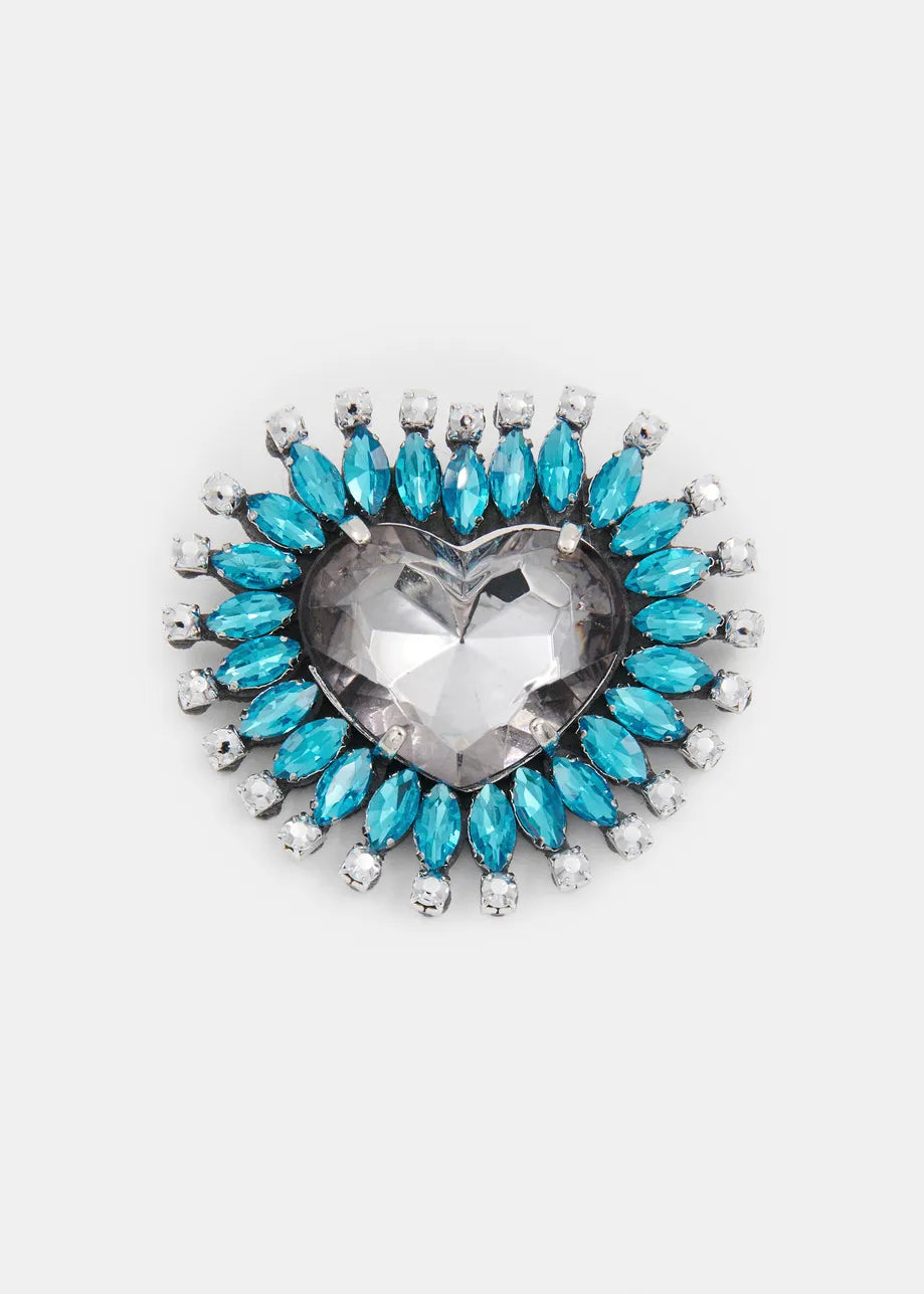Essentiel Antwerp Koeur Brooch - Blue/Grey