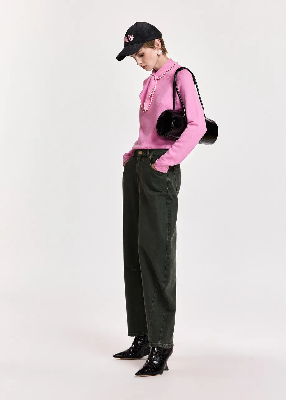 Essentiel Antwerp Kokos Barrel-Leg Jeans - Dark Green