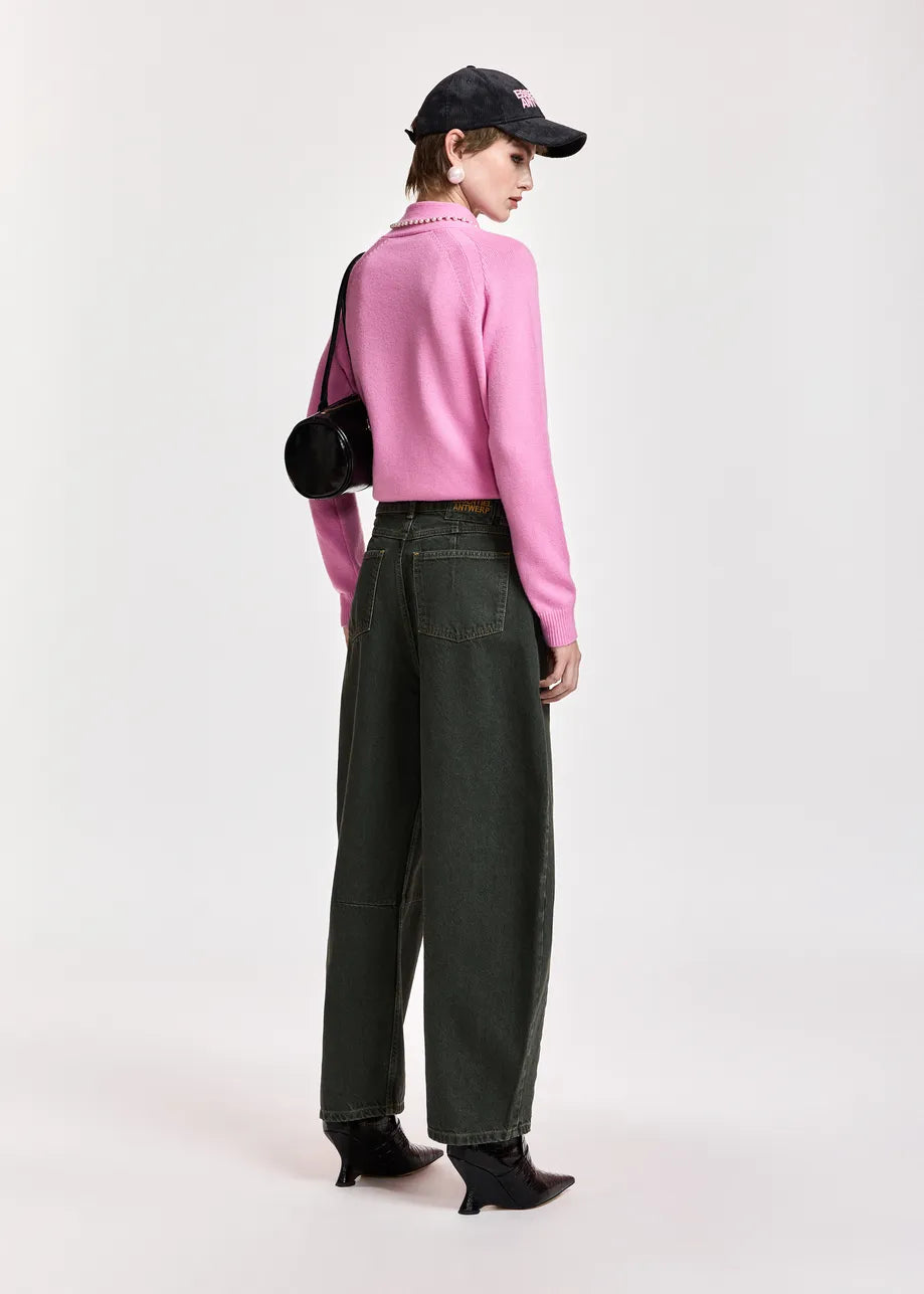 Essentiel Antwerp Kokos Barrel-Leg Jeans - Dark Green