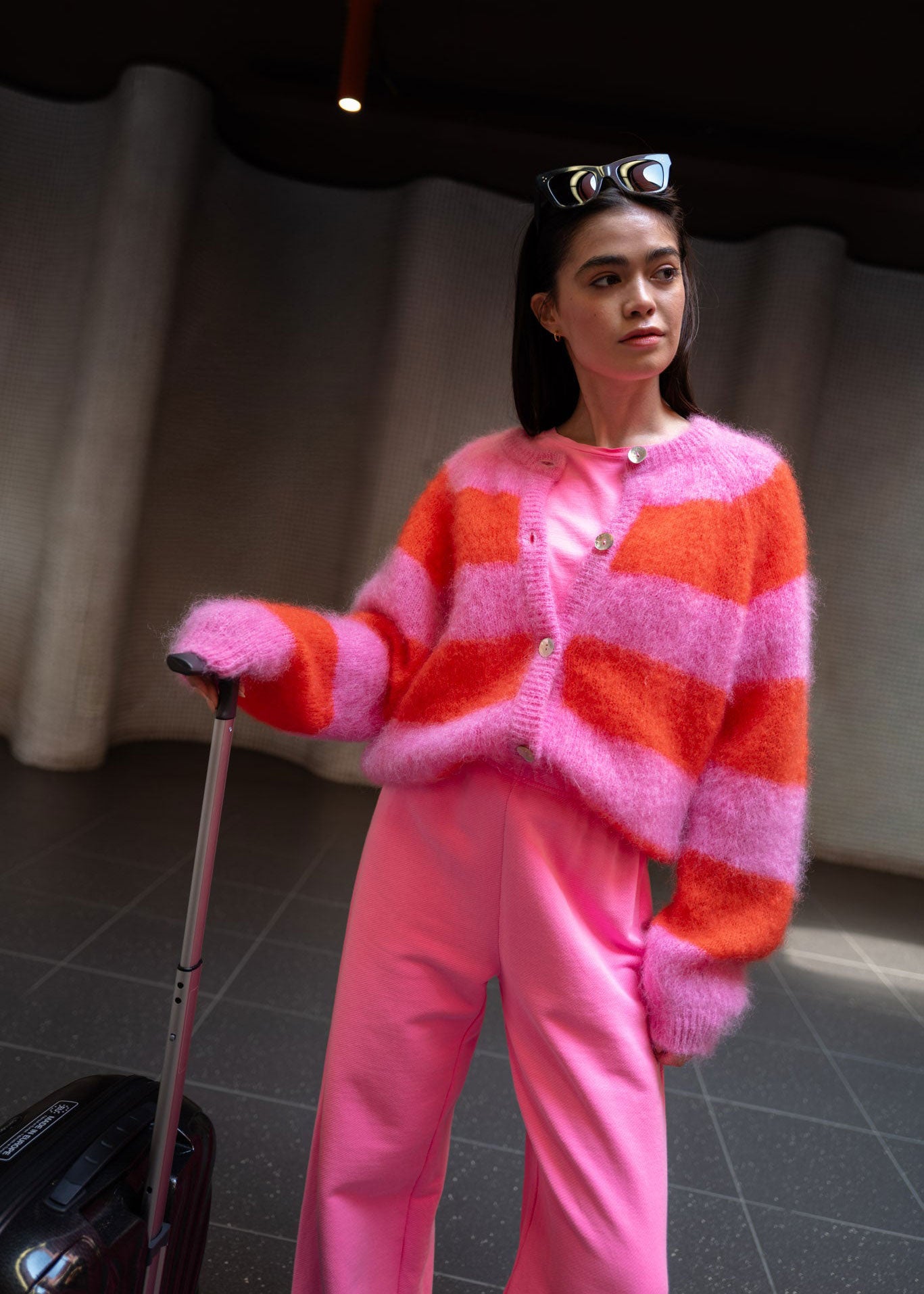 TWNS Timea Cardigan - Bubblegum Fire