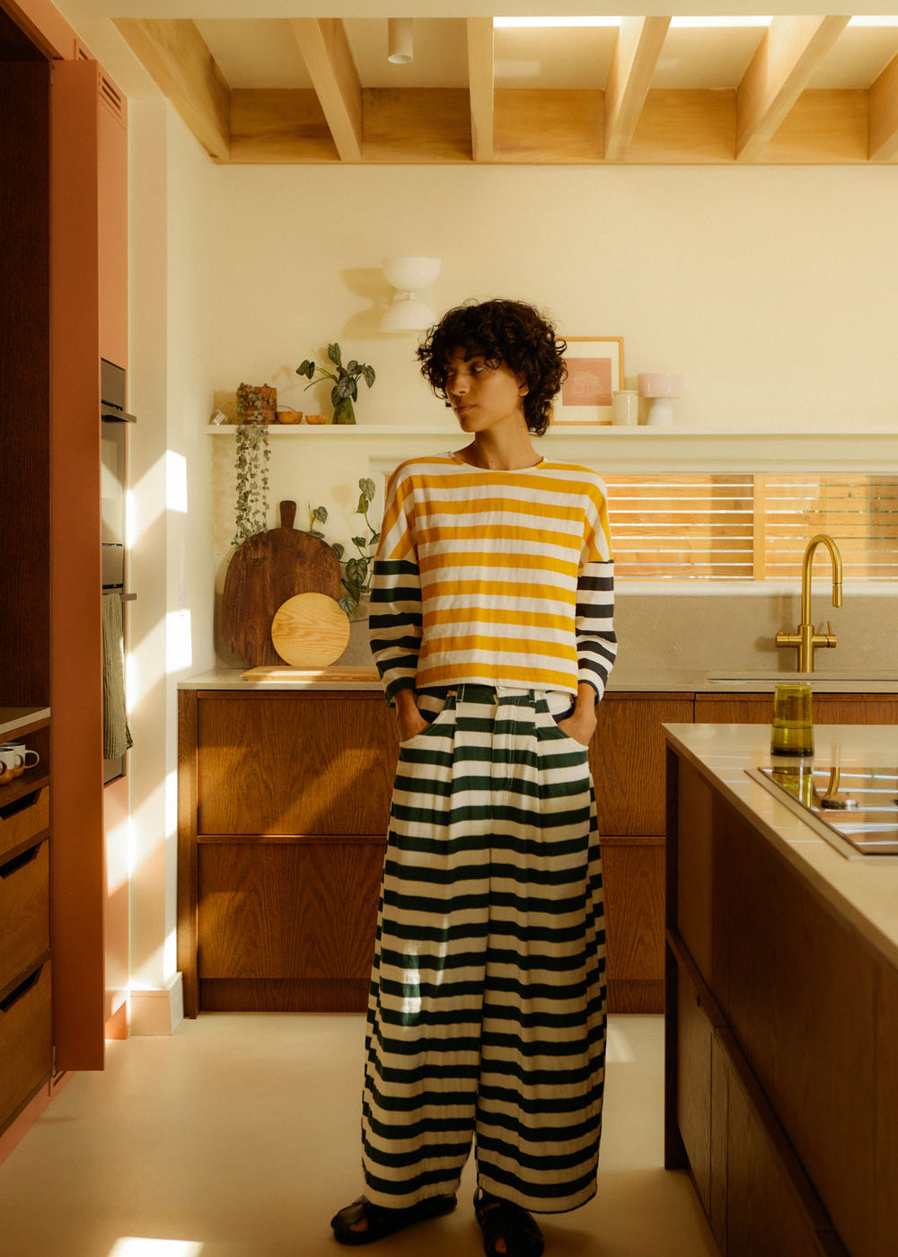 L.F.Markey Mason Trousers - Patchwork Stripe