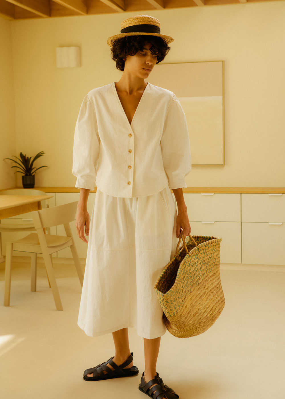 L.F.Markey Emile Skirt - Ecru