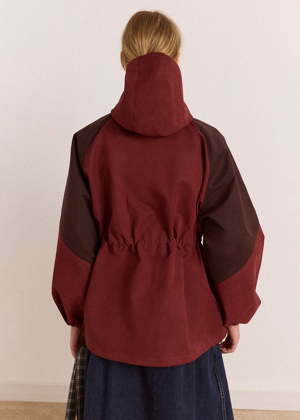 Damson Madder Liu Shower Proof Raincoat - Burgundy