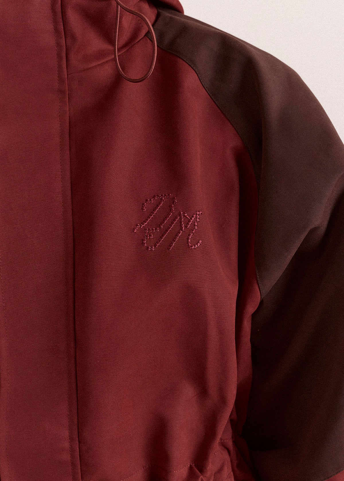Damson Madder Liu Shower Proof Raincoat - Burgundy