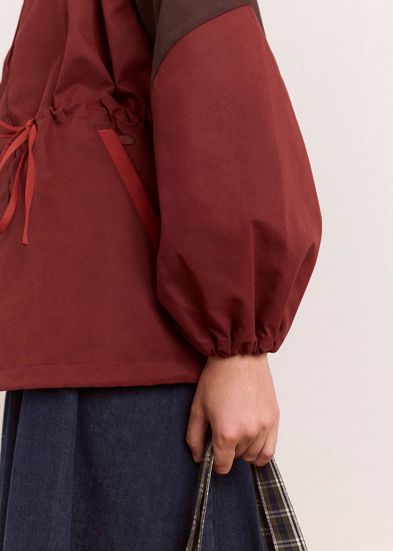 Damson Madder Liu Shower Proof Raincoat - Burgundy
