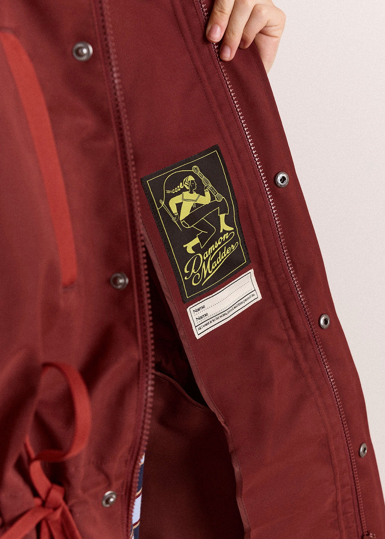 Damson Madder Liu Shower Proof Raincoat - Burgundy