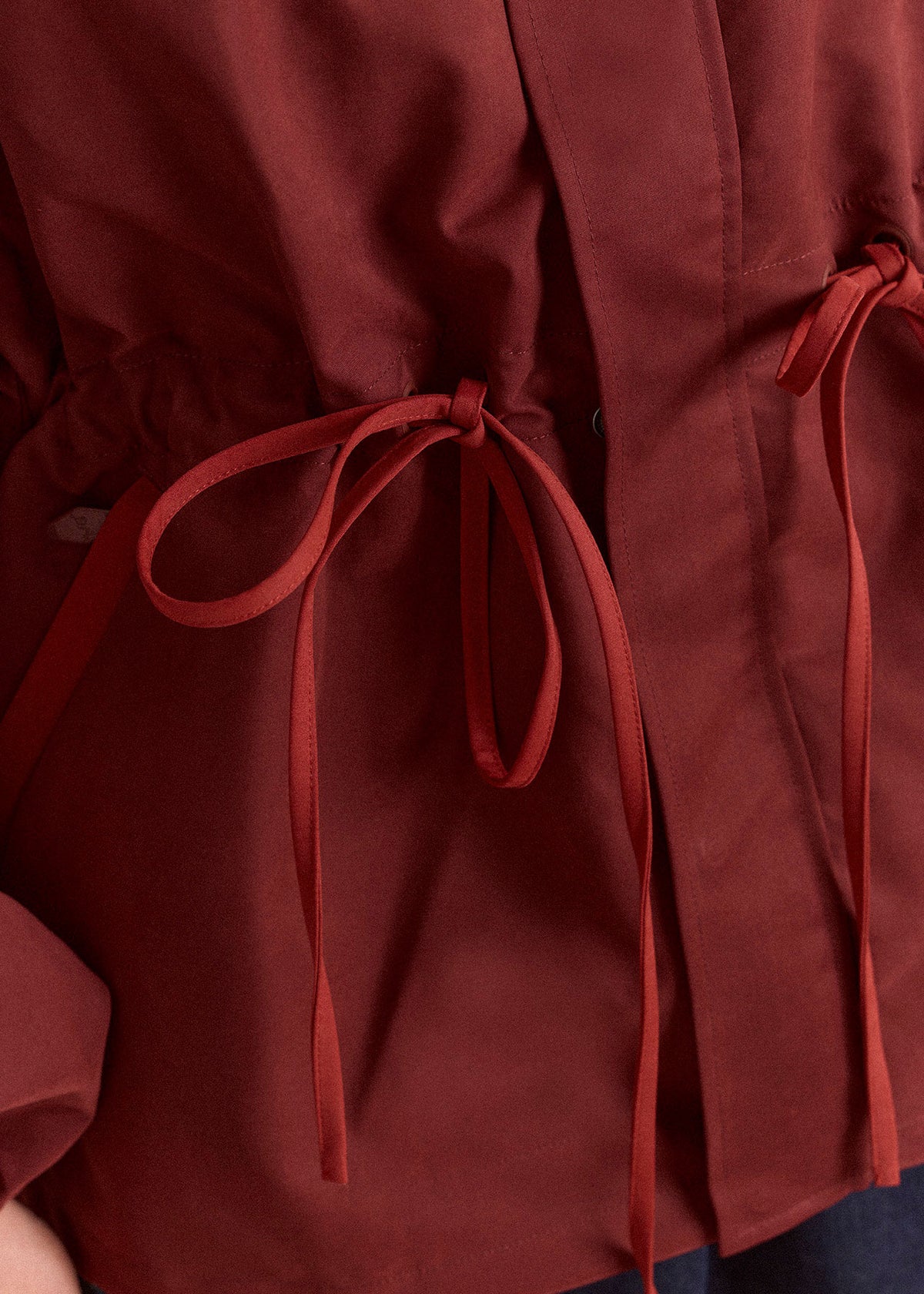 Damson Madder Liu Shower Proof Raincoat - Burgundy
