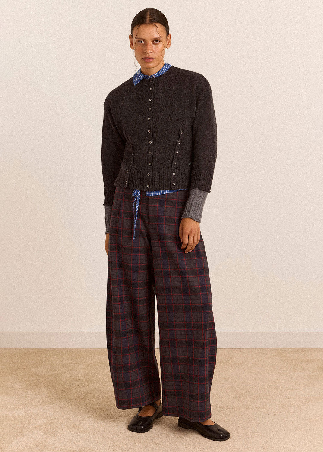 Damson Madder Haisley Trouser - Sirius Check