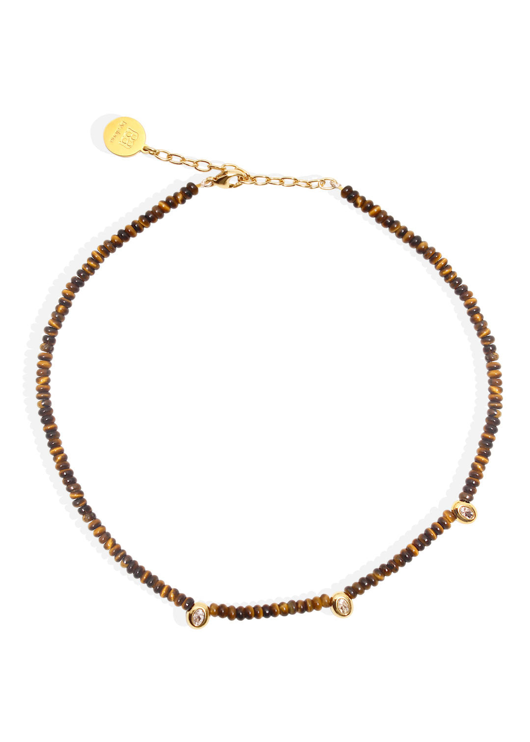 By Alona Lucie Necklace - Gold and Tigers Eye
