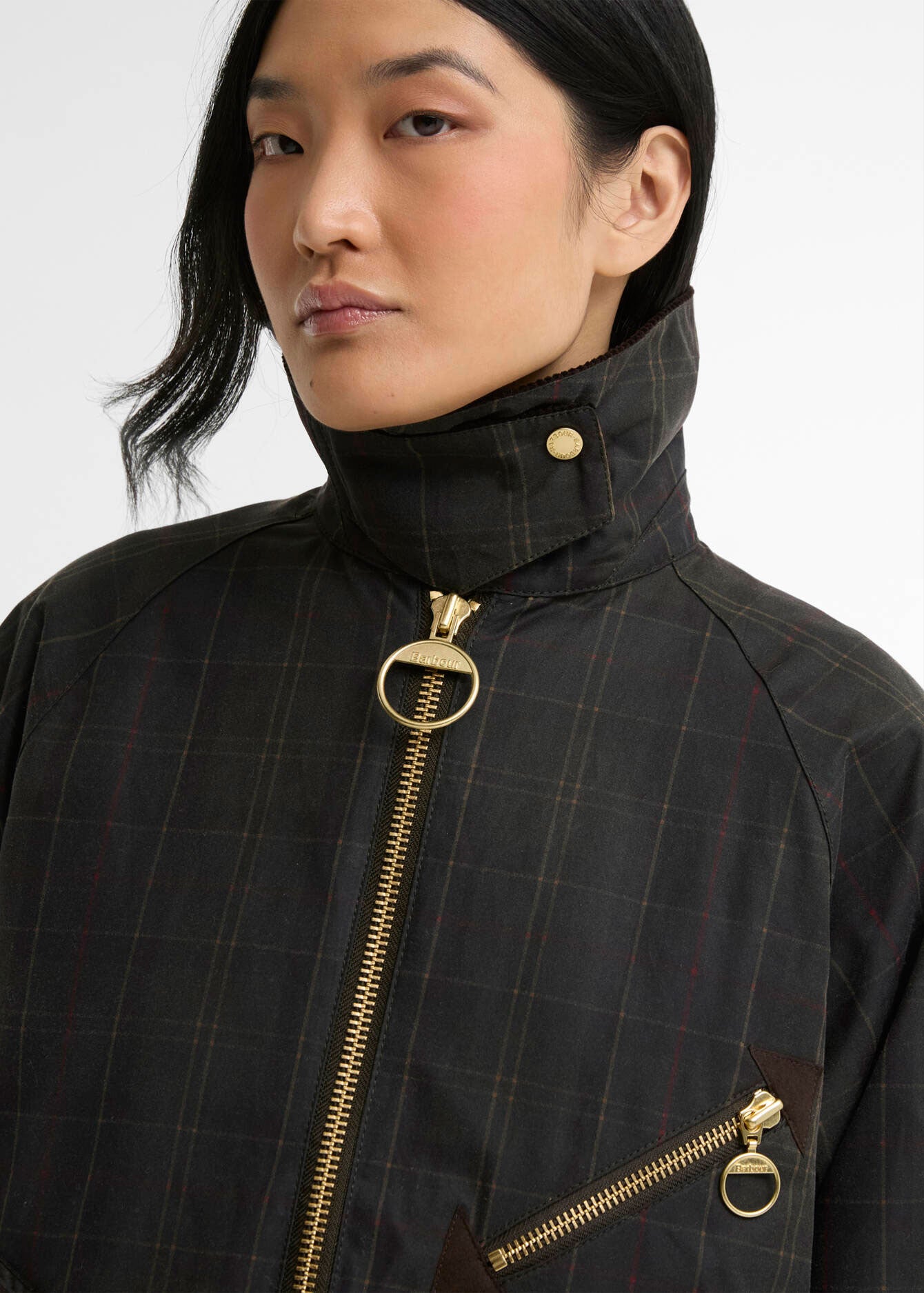 Barbour Arlene Checked Wax Jacket