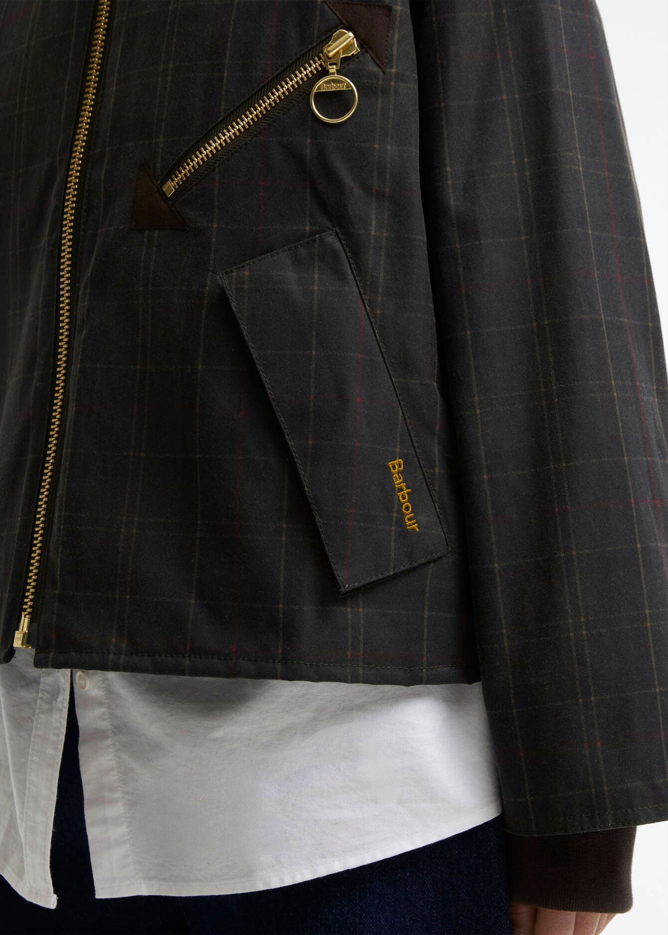 Barbour Arlene Checked Wax Jacket