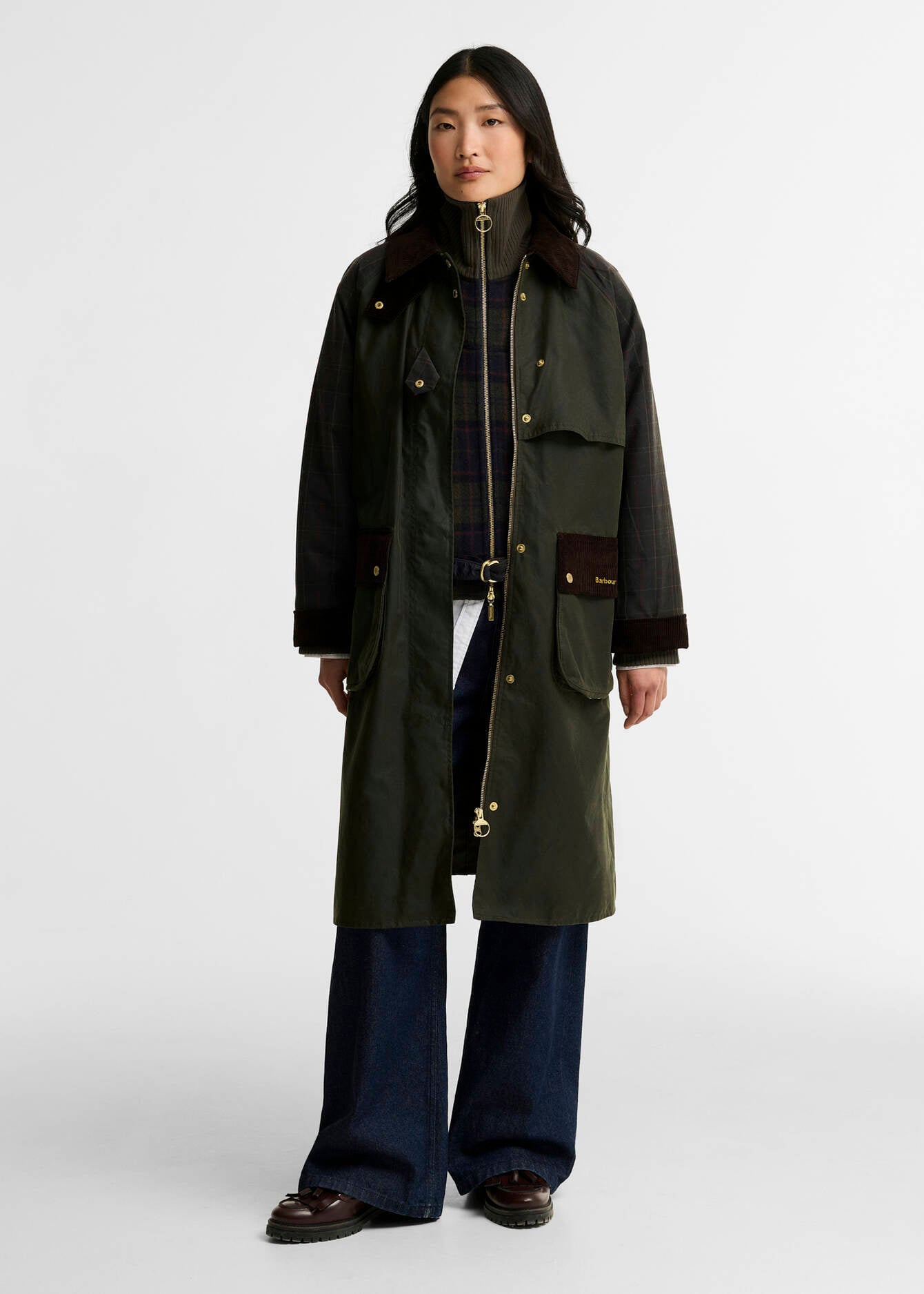 Barbour Checked Kirklees Wax Jacket