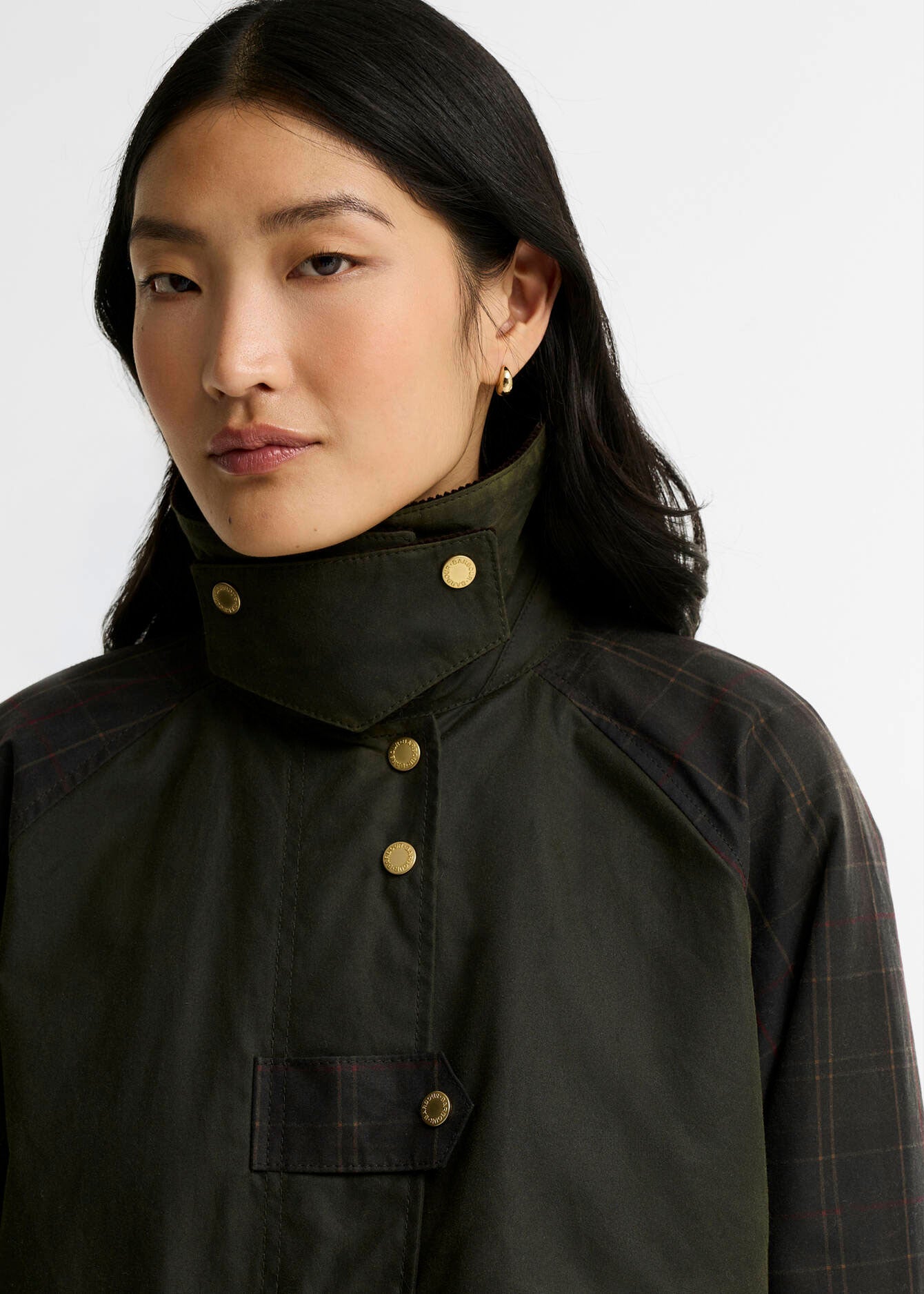 Barbour Checked Kirklees Wax Jacket