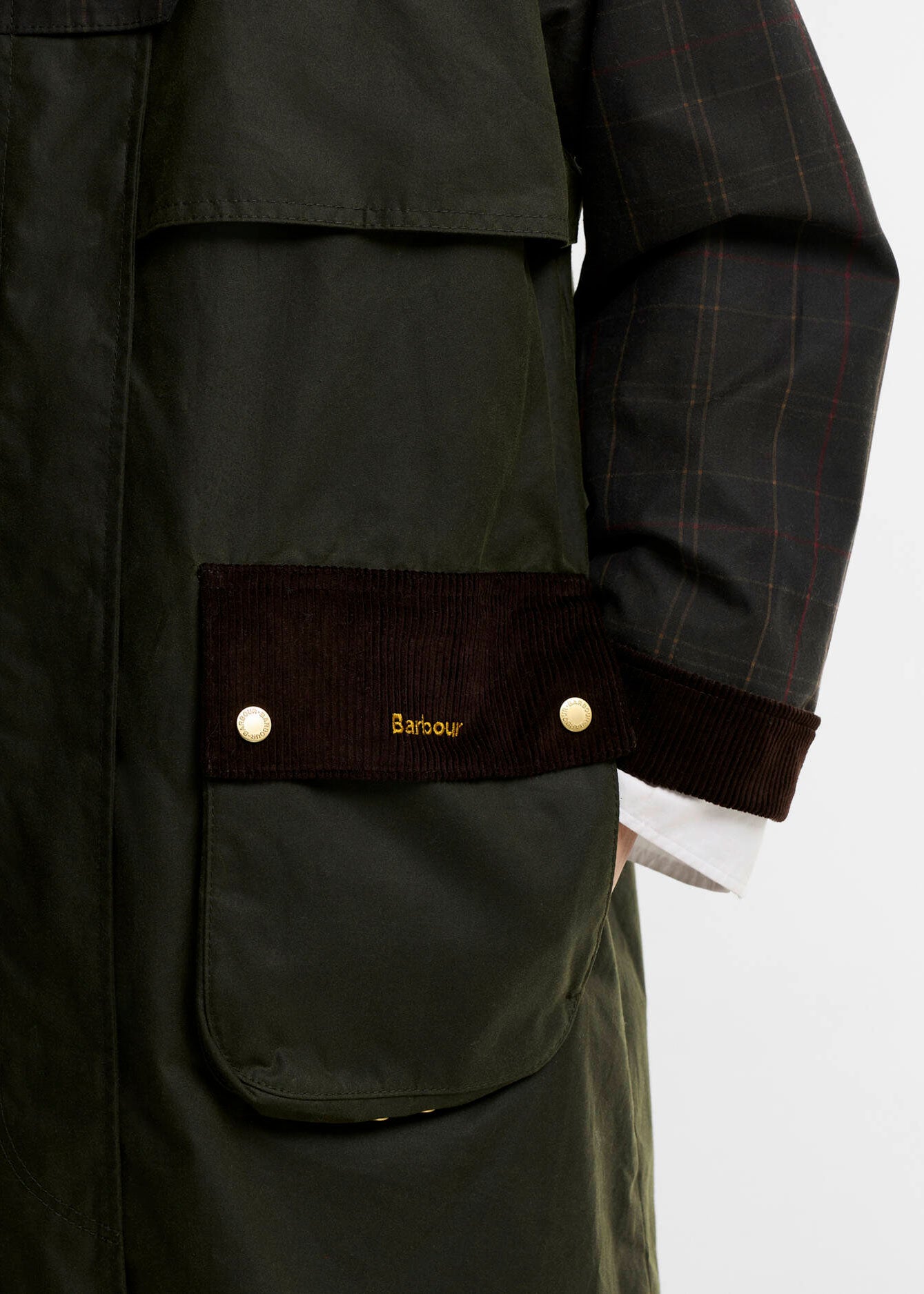 Barbour Checked Kirklees Wax Jacket