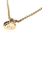 Reverse view of the rolo chain and lobster clasp