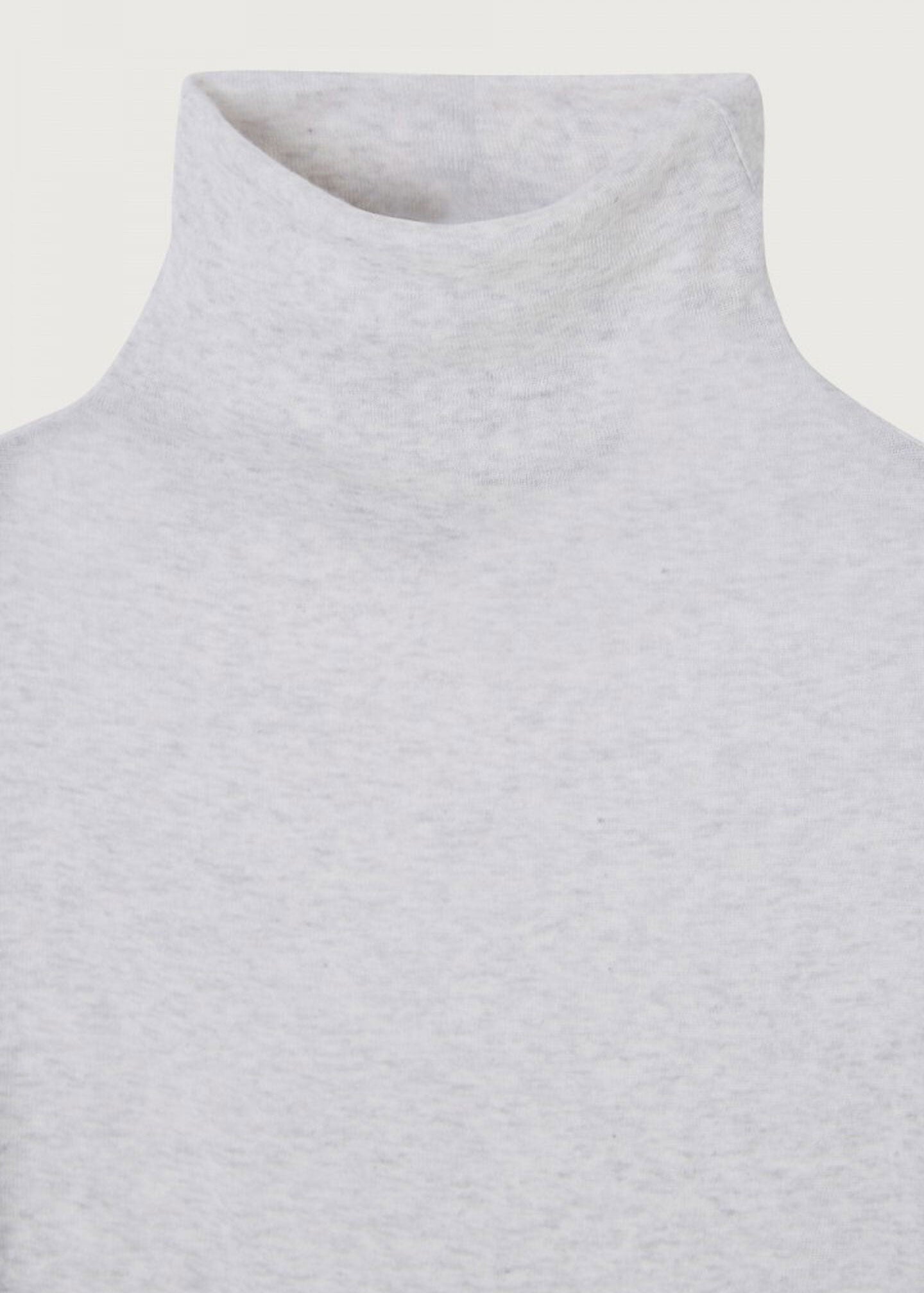 American Vintage Massachusetts Roll Neck T-Shirt - Heather Grey