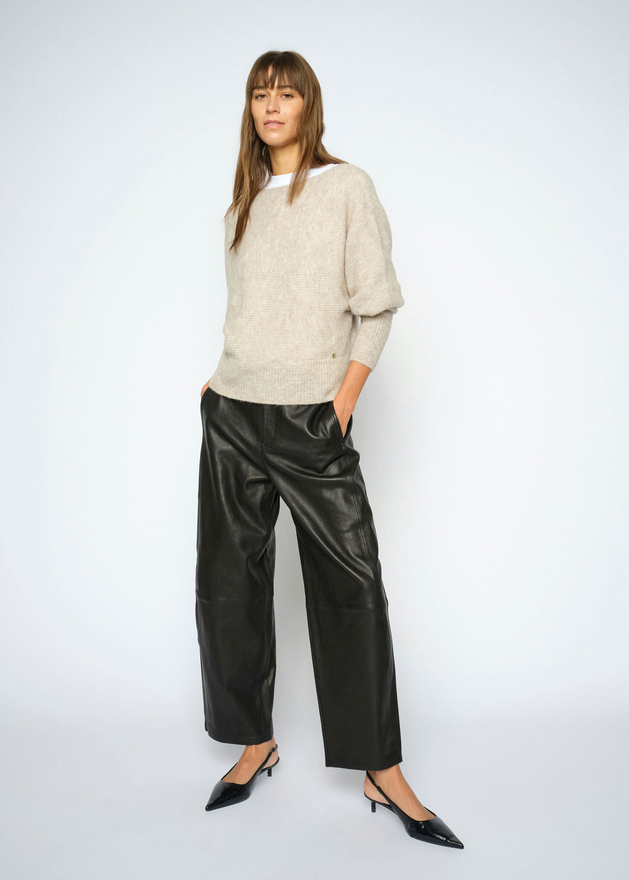 MOS MOSH MMBarrel Leather Trousers