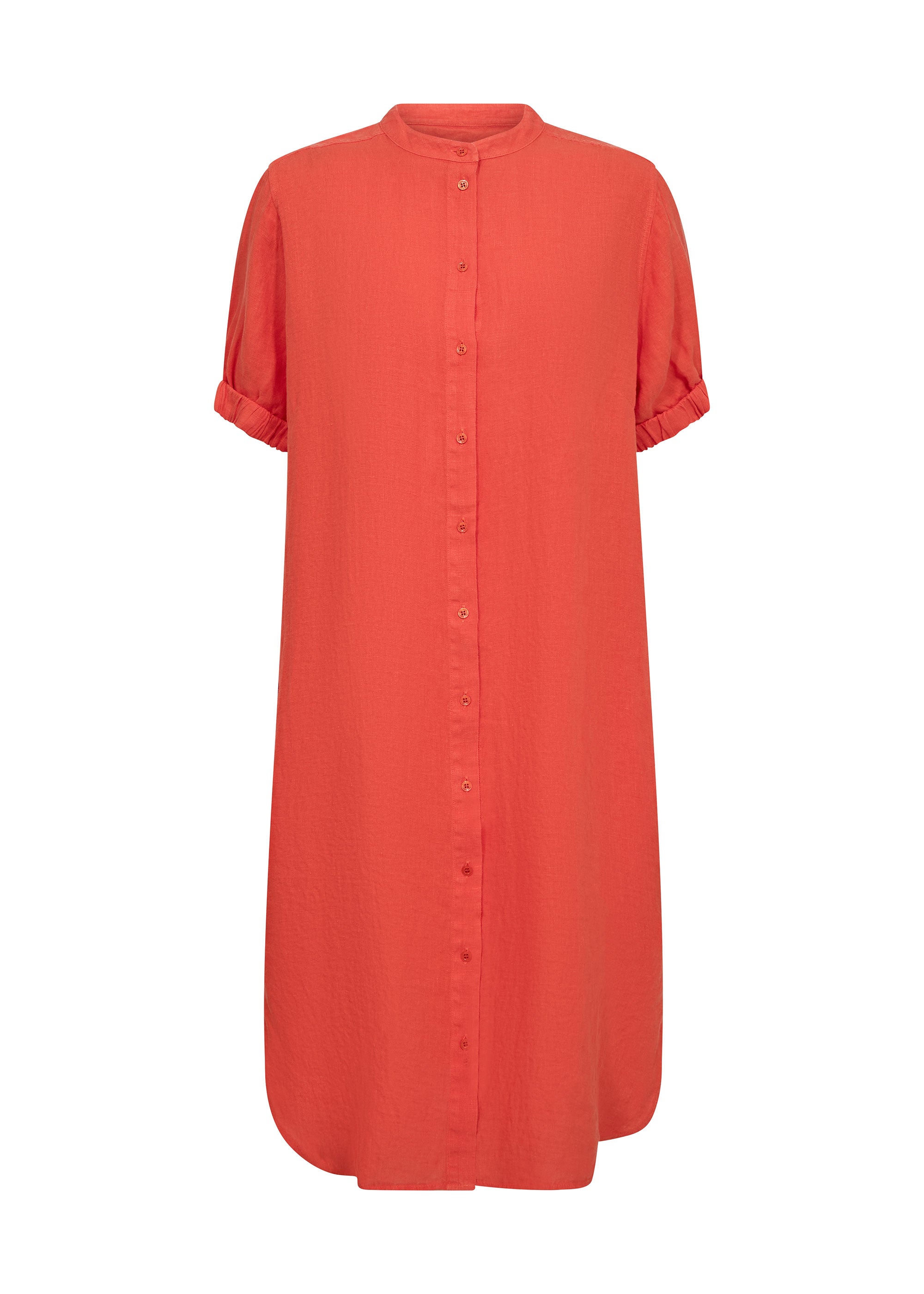 MOS MOSH MMArleth SS Linen Dress - Spicy Orange