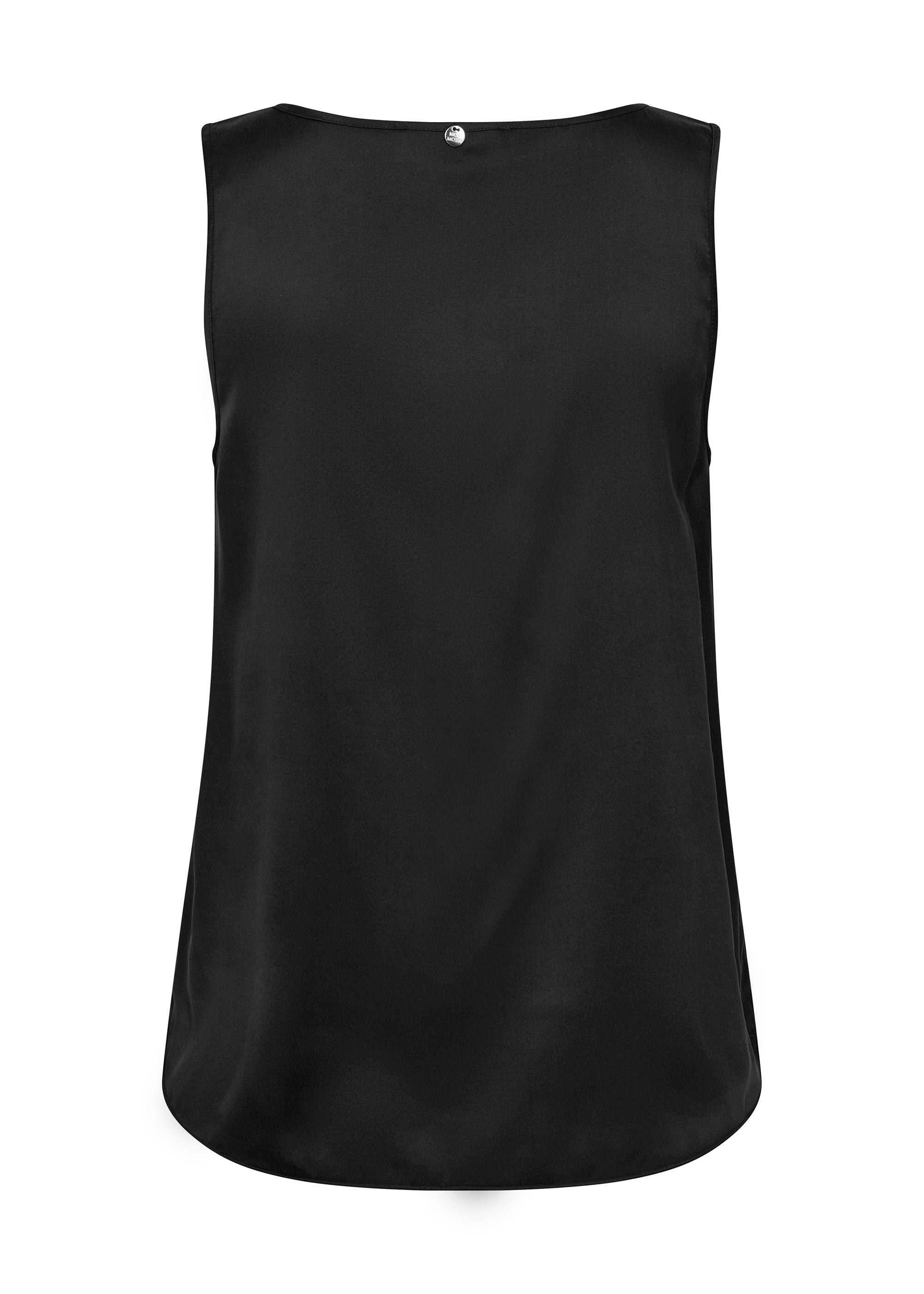 MOS MOSH MMAstrid V-Neck Silk Tank Top - Black
