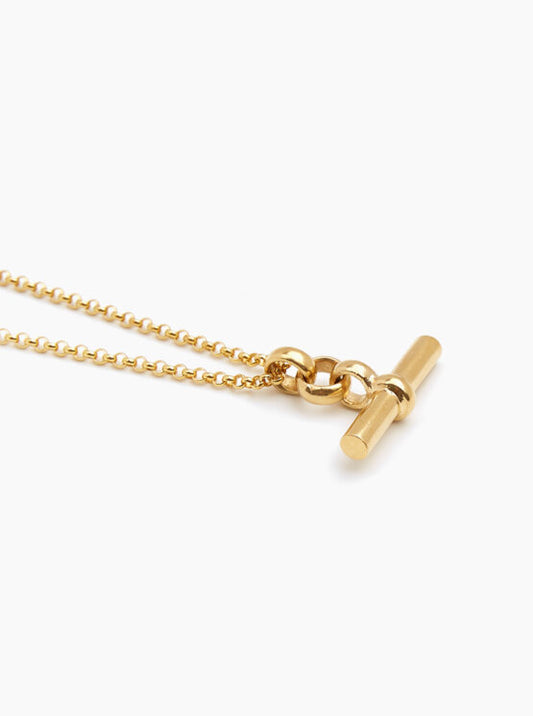Tilly Sveaas - Gold T-Bar Curb Link Necklace