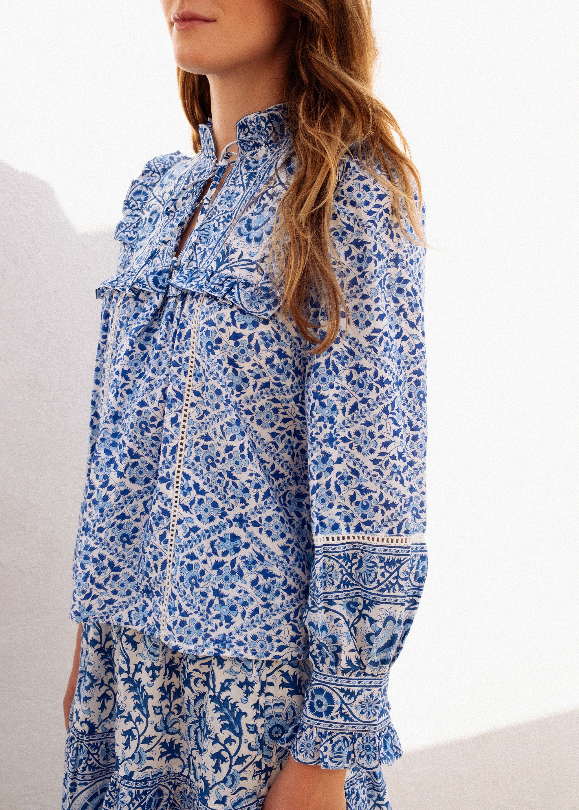 Pink City Prints Azure Nettie Blouse