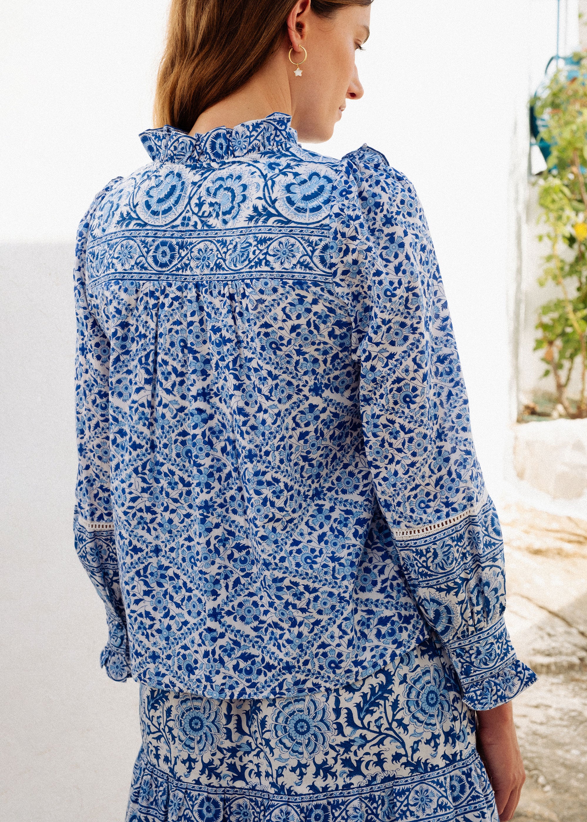 Pink City Prints Azure Nettie Blouse