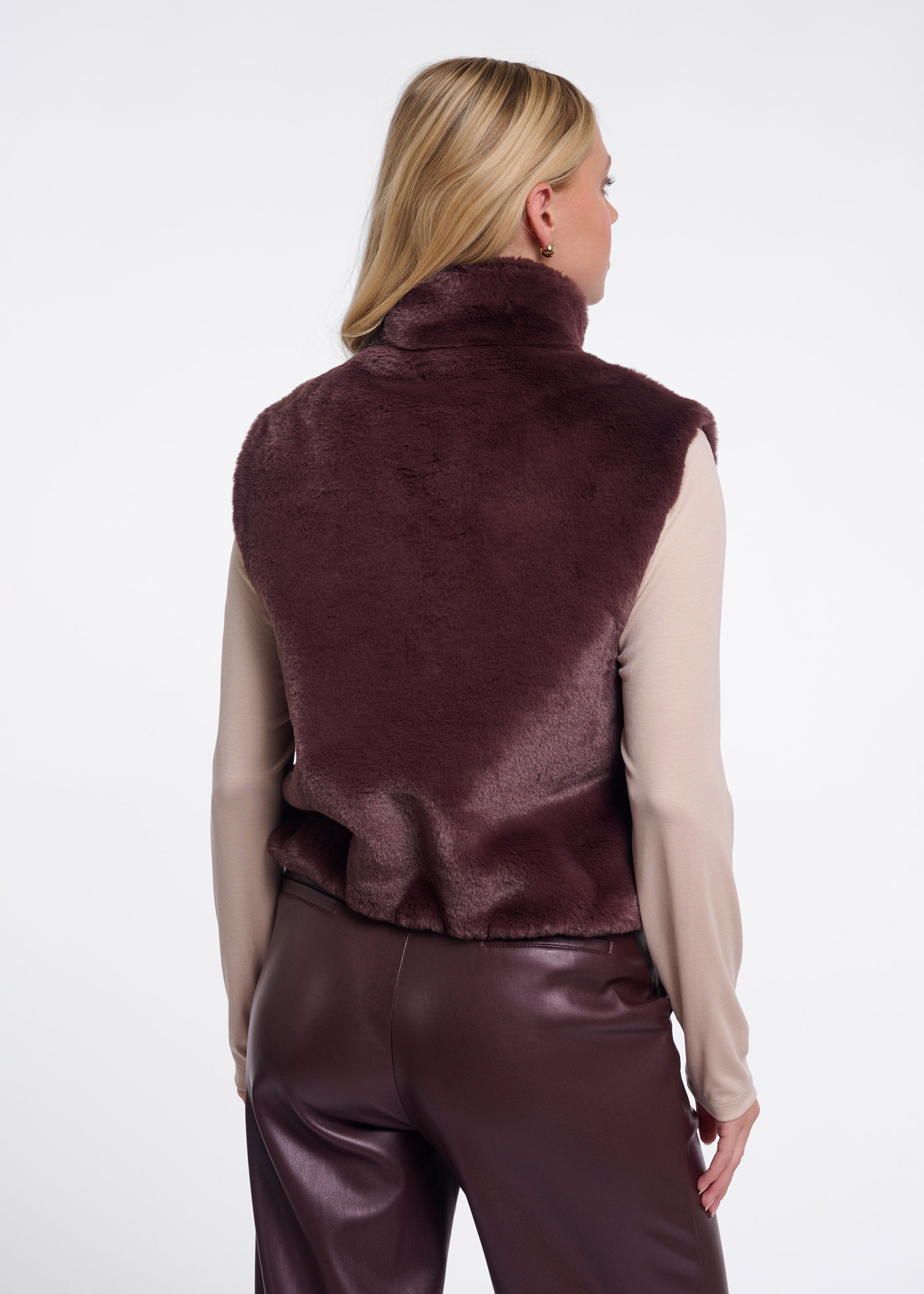 Rino & Pelle Nikki Short Waistcoat - Choclate Bean