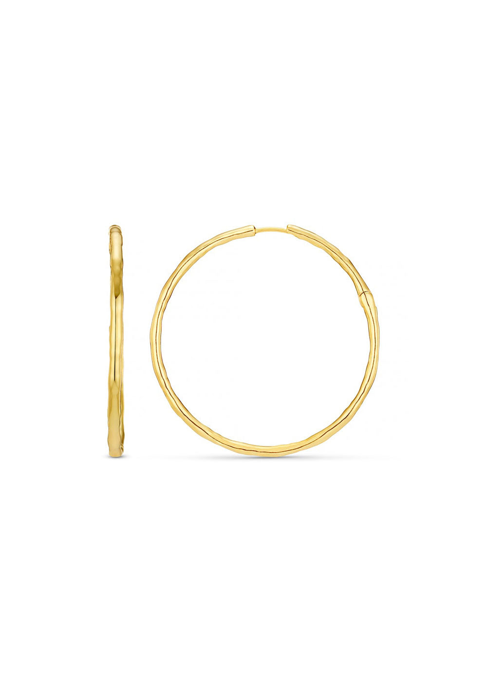 Orelia Polished Molten Large Hoop Earrings