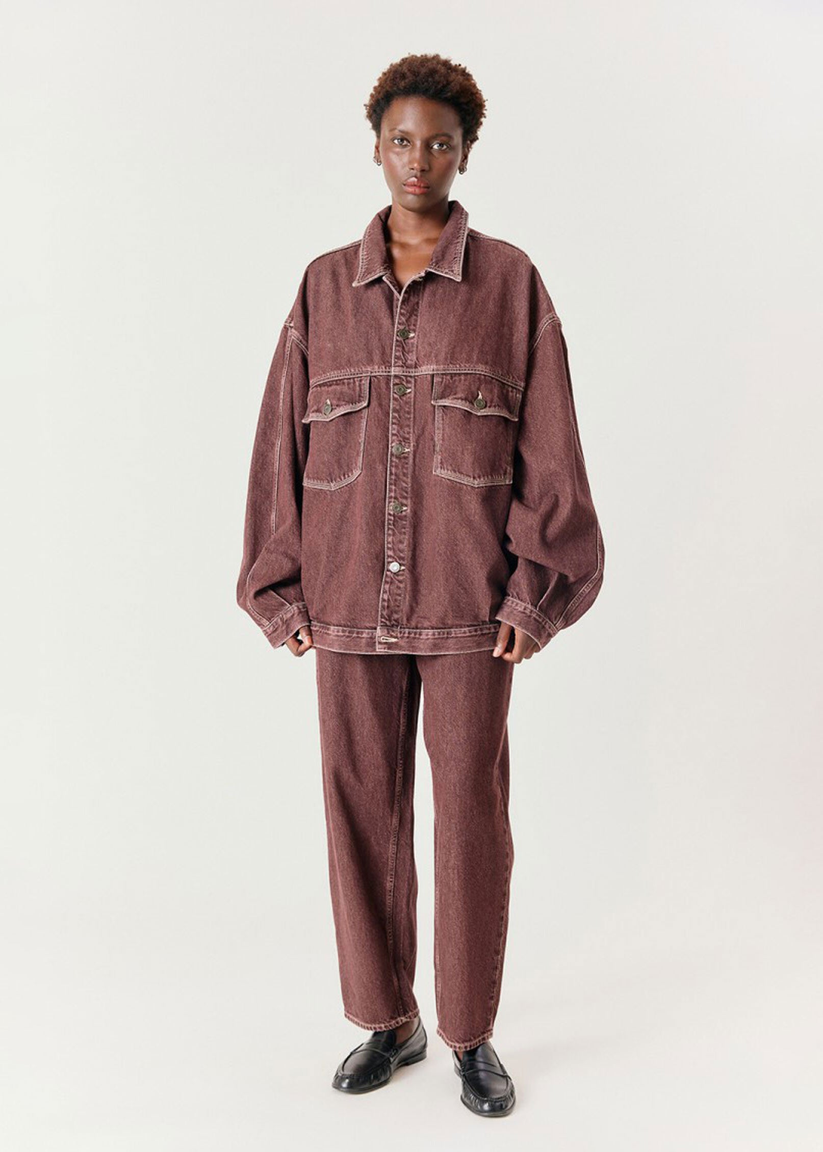 American Vintage Oshow Balloon Jeans - Grape