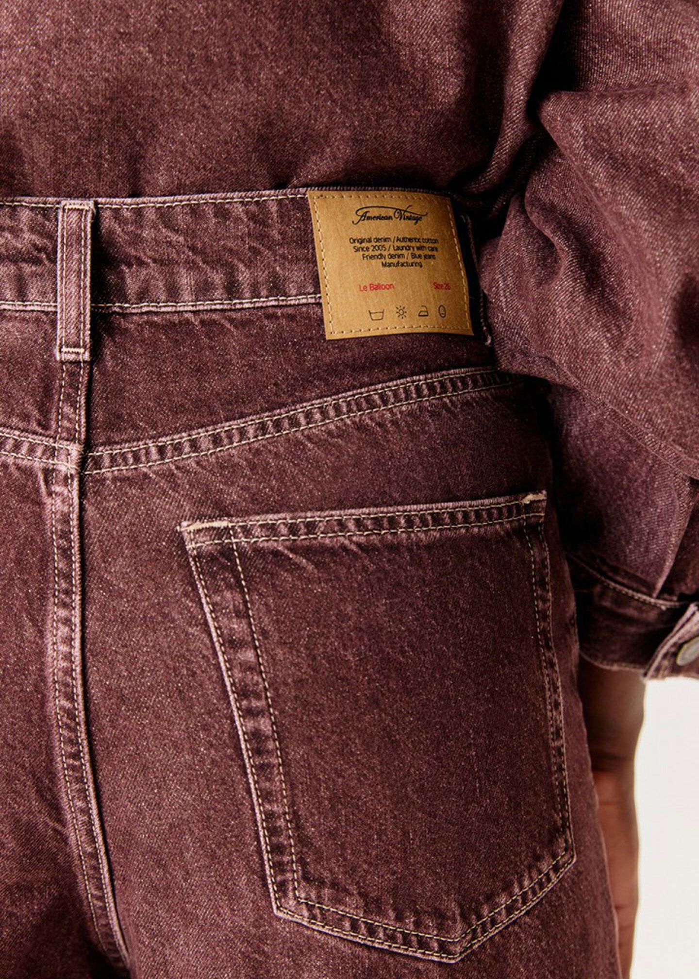 American Vintage Oshow Balloon Jeans - Grape